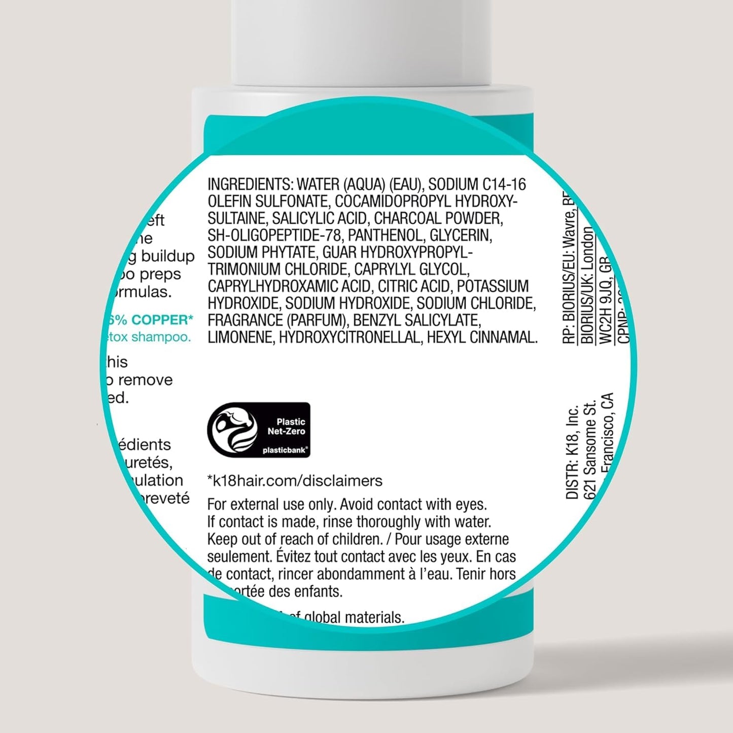 K18 Peptide Prep™ Detox Shampoo - Color Safe Clarifying Formula with Activated Charcoal & Salicylic Acid | 16 Fl Oz