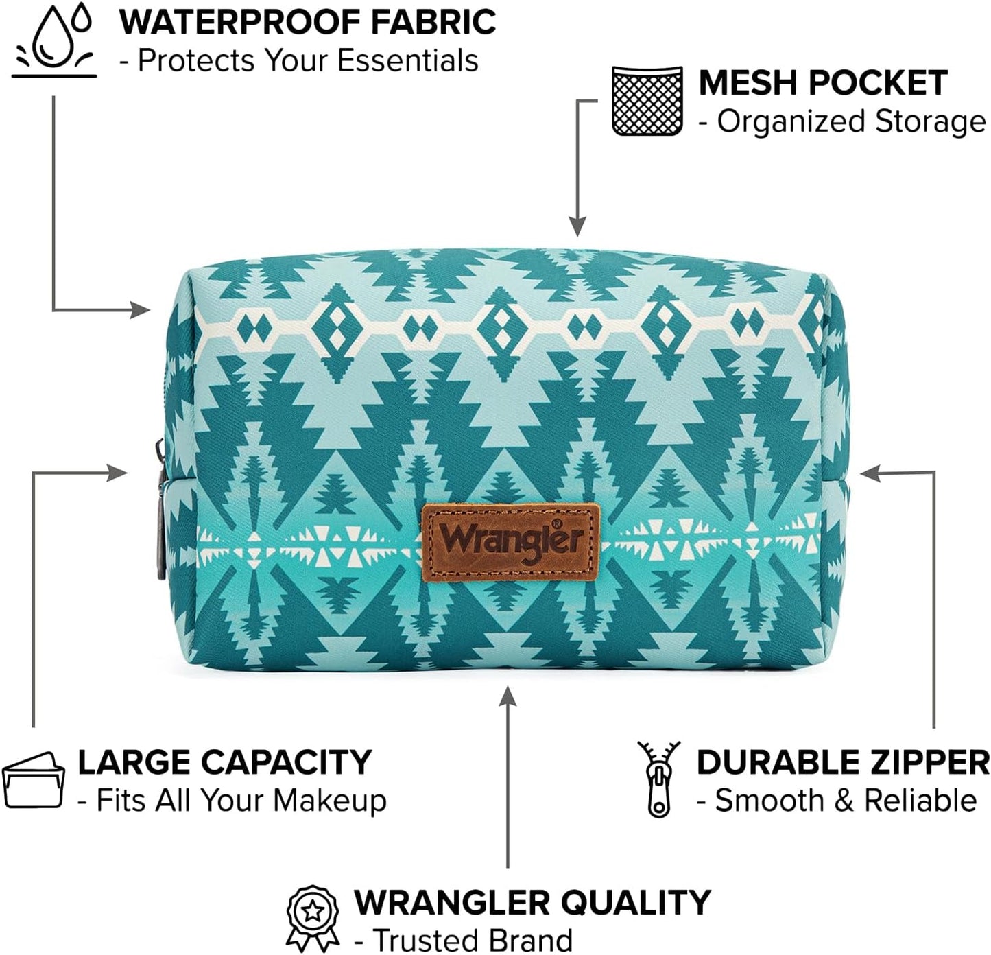 Travel Makeup Bag - Waterproof Cosmetic Pouch for Women | Large Portable Toiletry Bag