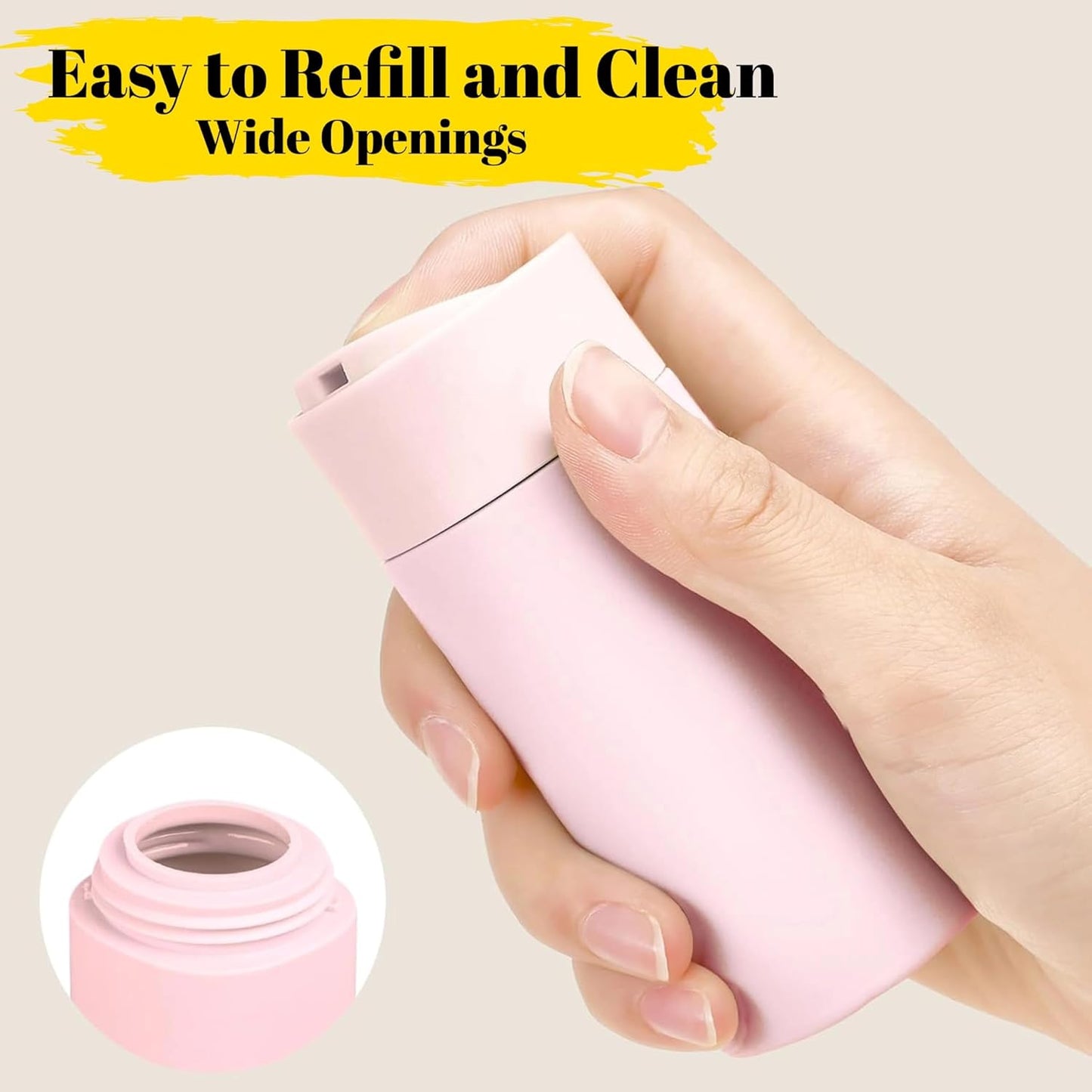 Travel Cream Dispenser Bottles Set - 5pcs TSA Approved Toiletry Containers for Travel Essentials