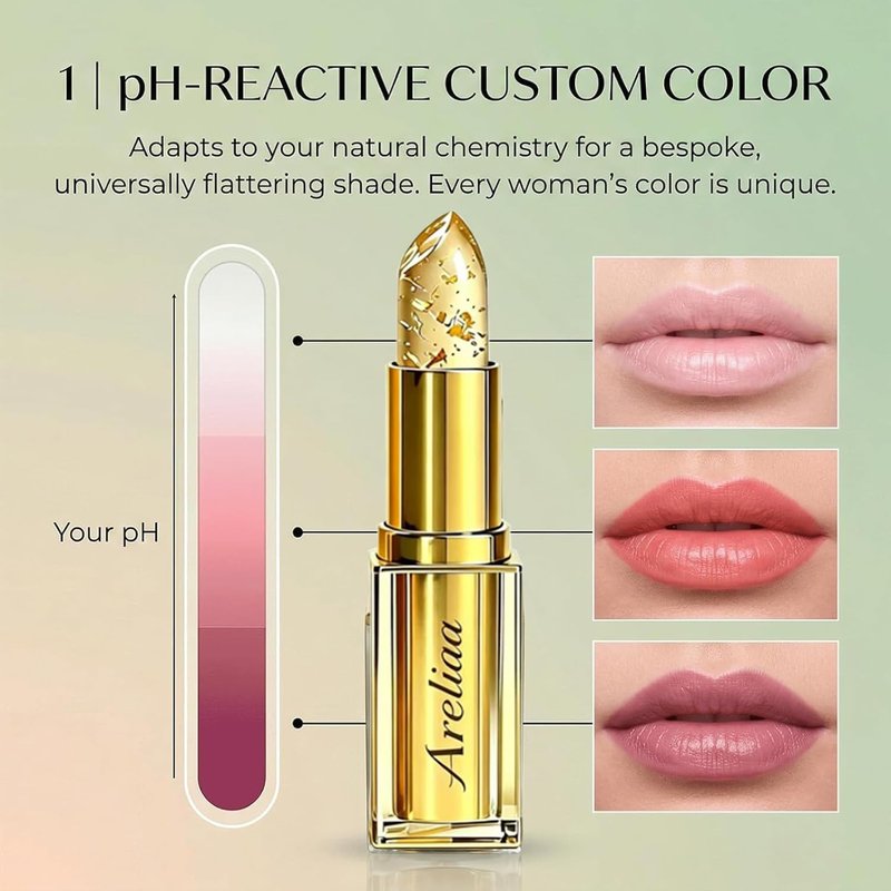 Areliaa Lipstick for Older Women - PH Color Changing, Transferproof & Moisturizing | Long-Lasting 24-Hour Wear (1Pc)