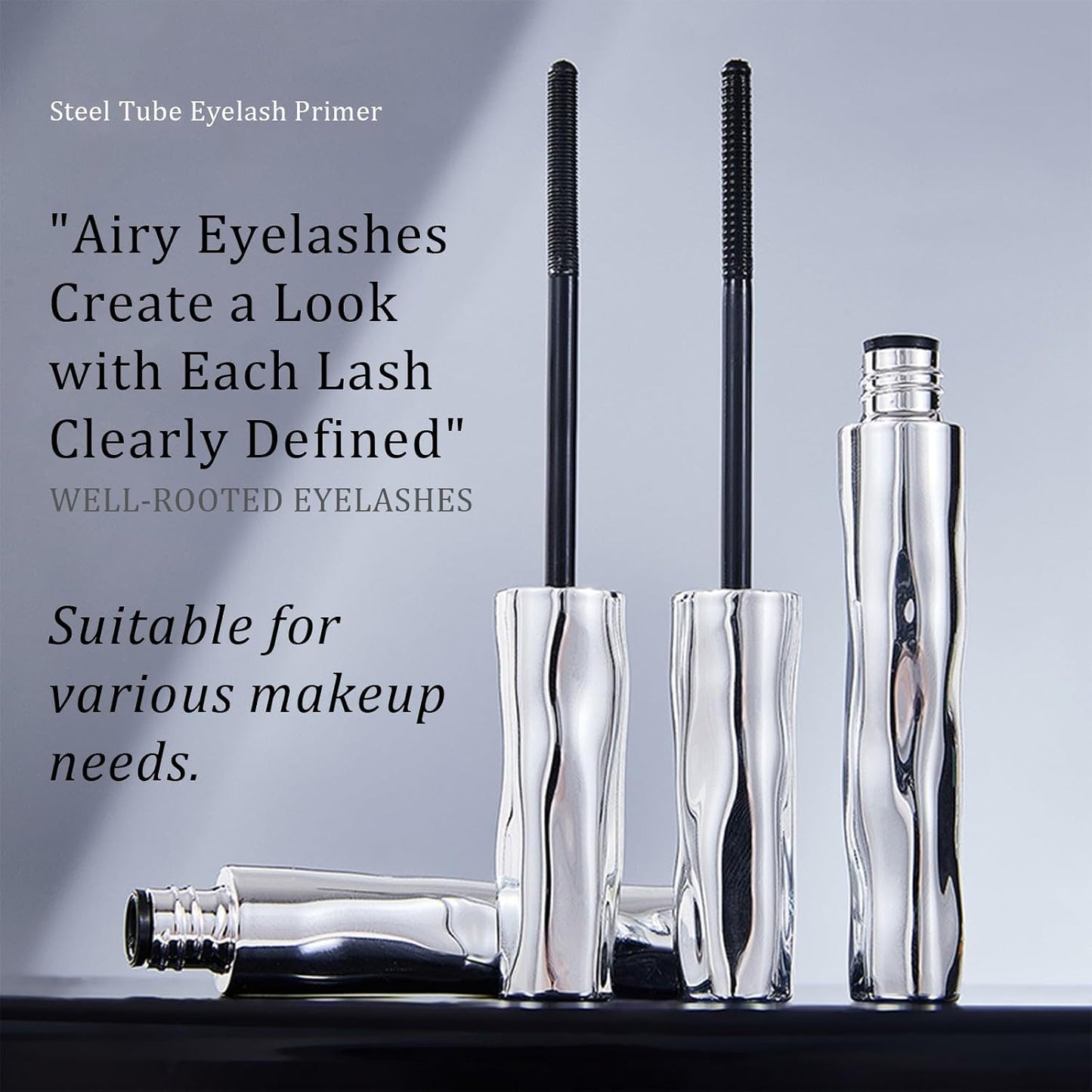 Waterproof Fiber Mascara - Smudge-Proof Eyelash Primer Base Coat for Voluminous, Long Curling Lashes | Clump-Free, Flake-Resistant Formula (1pc)