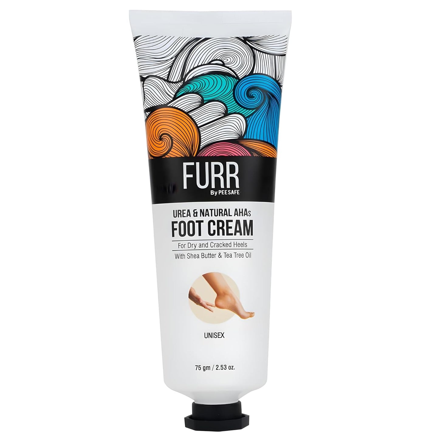 FURR Foot Cream - Deep Moisturizing Repair for Dry, Cracked Feet & Heels | Non-Greasy Formula | 2.65 Oz (75g)