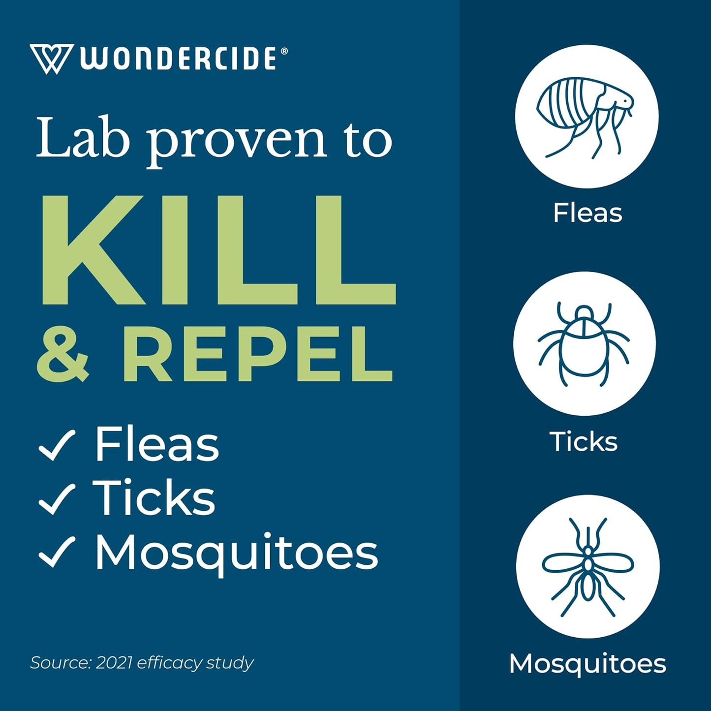 Wondercide Flea, Tick & Mosquito Spray - Natural Essential Oil Formula for Pets & Home | Lemongrass, 16 oz