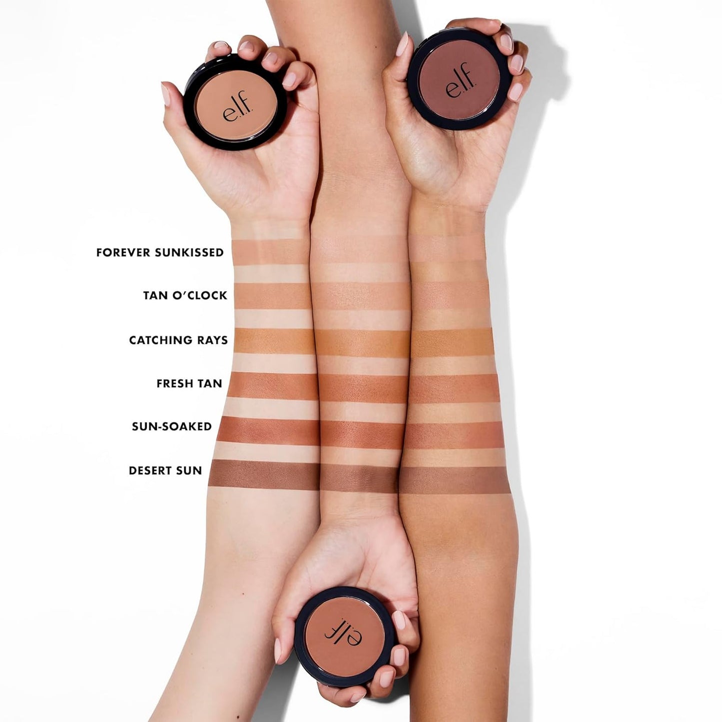 e.l.f. Primer-Infused Bronzer - Long-Wear Matte Contour for Cheeks | Forever Sun Kissed, 0.35 Oz