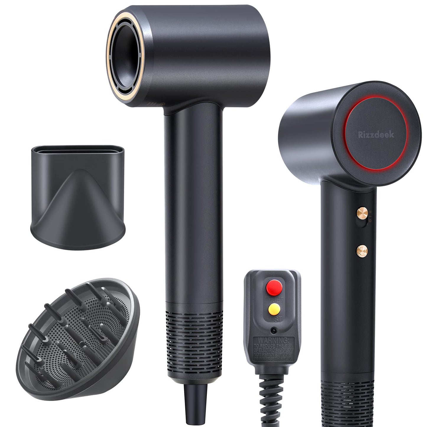 Hair Dryer 180000RPM Professional Ionic High Speed Blow Dryer with Diffuser