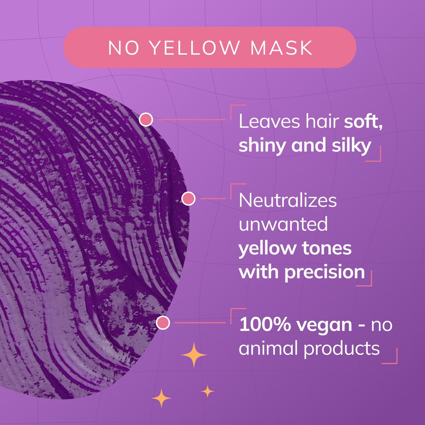 Fanola No Yellow Purple Hair Mask - Deep Conditioning for Blonde & Grey Hair | 33.8 Fl Oz