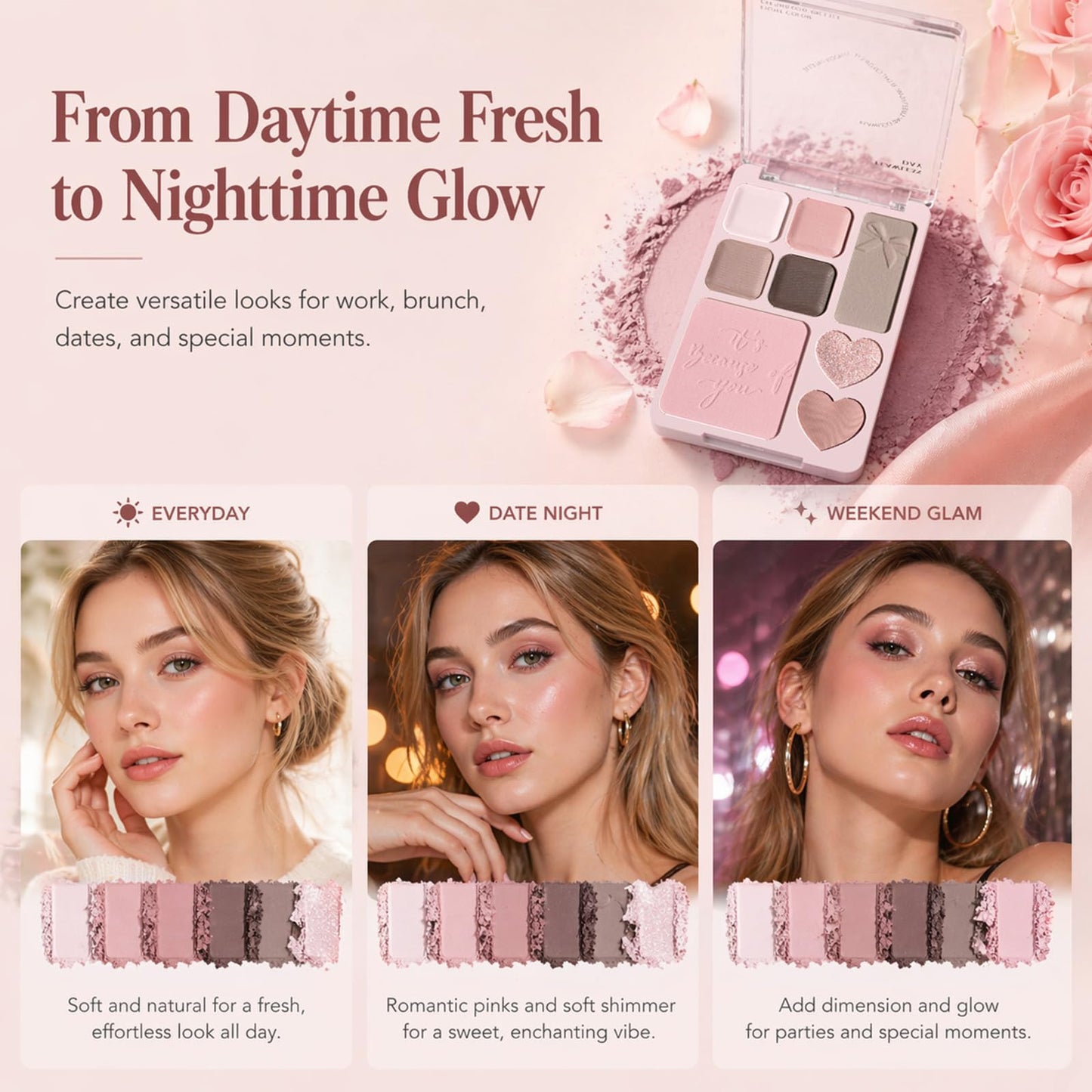 All-in-One Eyeshadow and Blush Contour Palette (02 Ballet Ribbon)