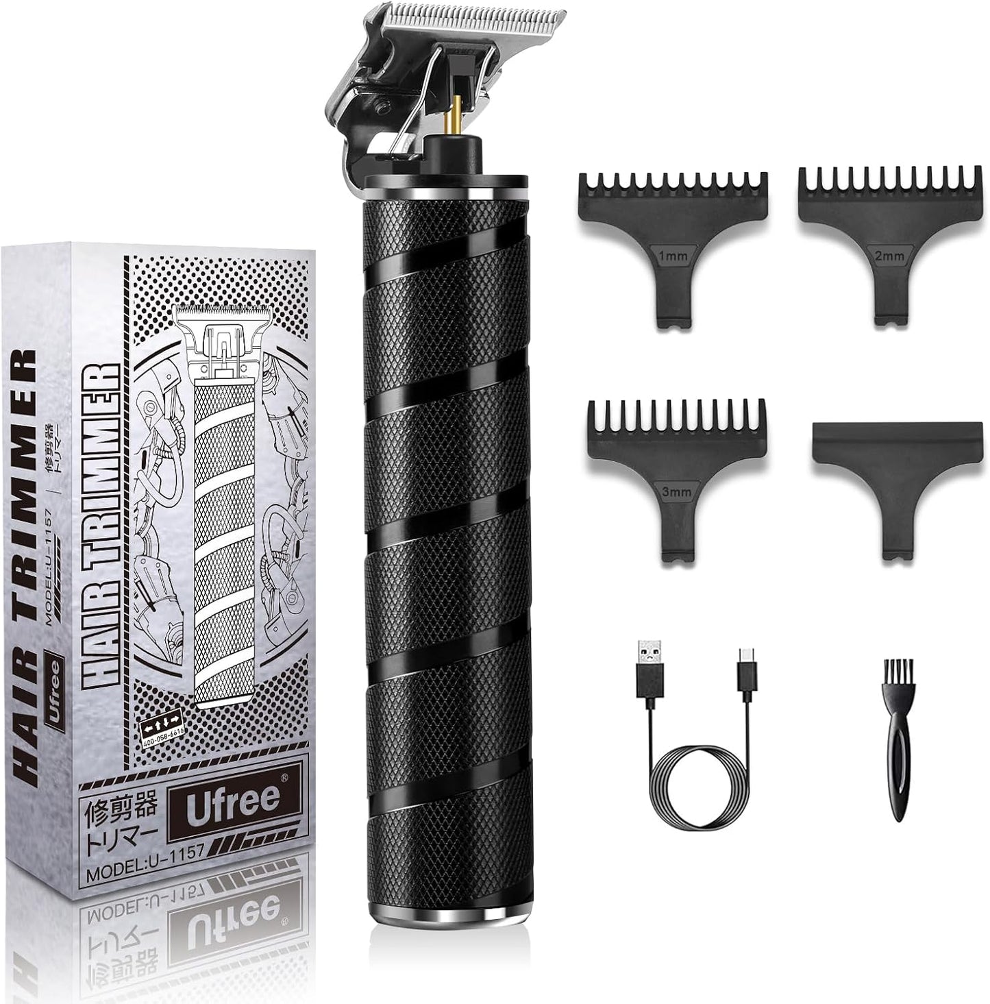 Beard Trimmer & Hair Trimmer for Men - Professional Electric Razor with T Blade Precision Edgers | Ideal for Mustache & Facial Hair Cutting