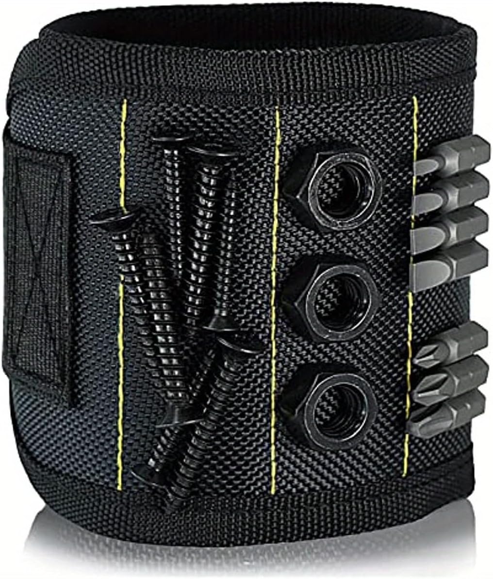 Magnetic Wristband for Tools - Adjustable Tool Holder for Screws, Nails & Drill Bits | Ideal Gift for Handyman, Dad & Grandpa