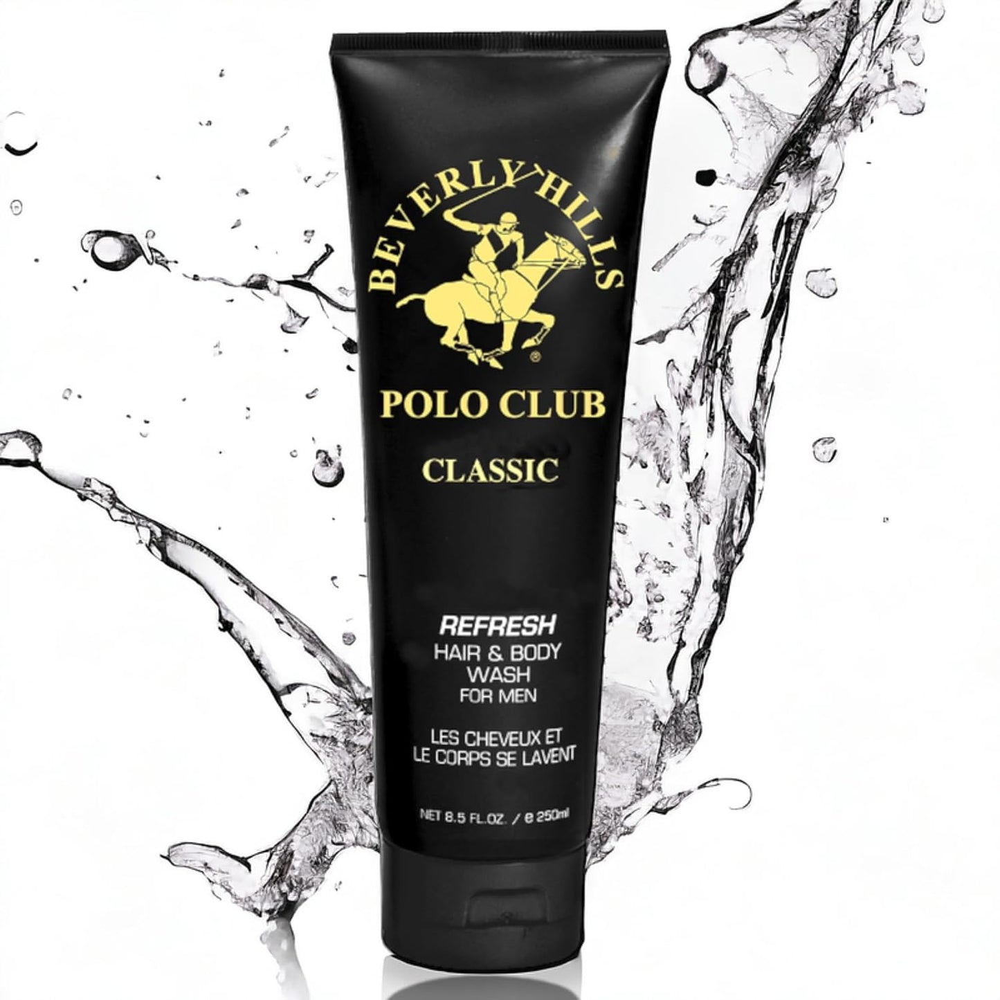 Men's Hair & Body Wash - Refreshing Cleansing Formula | Luxury Designer Scents - Long-Lasting Fragrance (Blue)