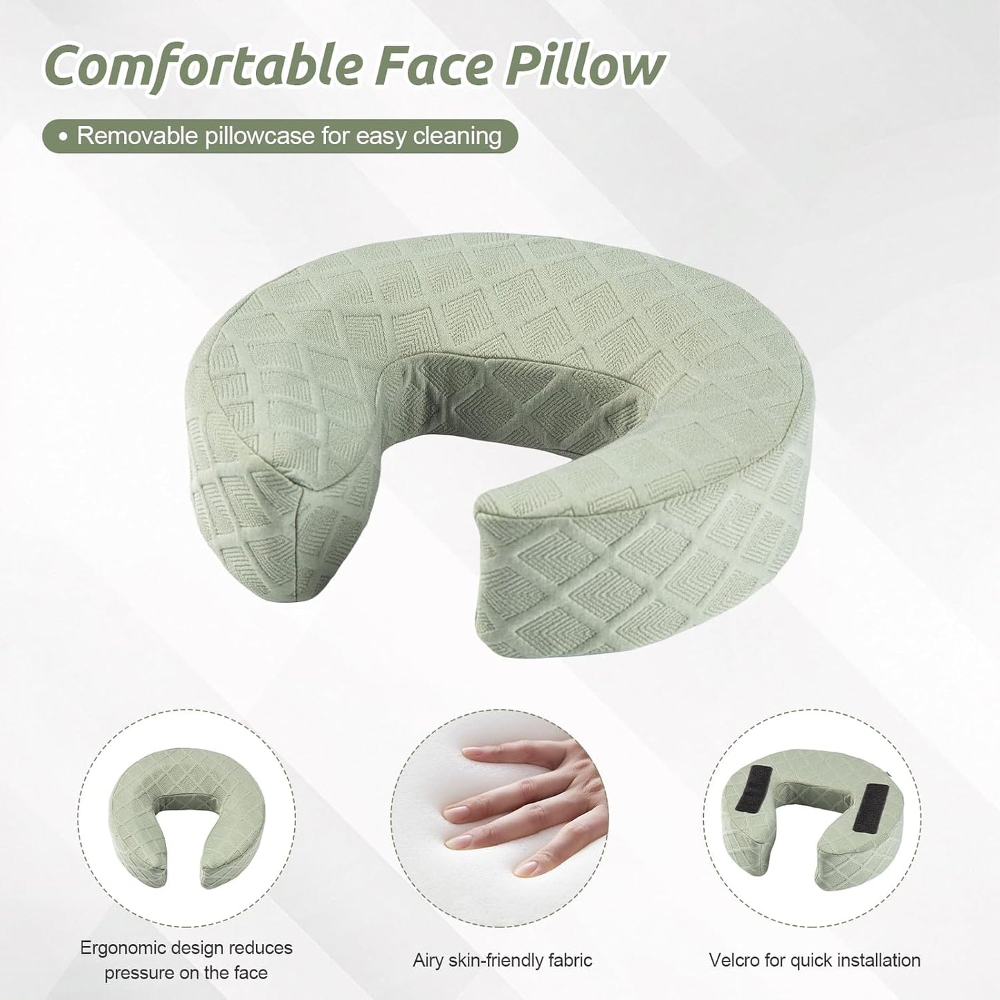 Adjustable Massage Headrest - Portable Face Cradle for Home Use | Ideal for Eye Surgery Recovery
