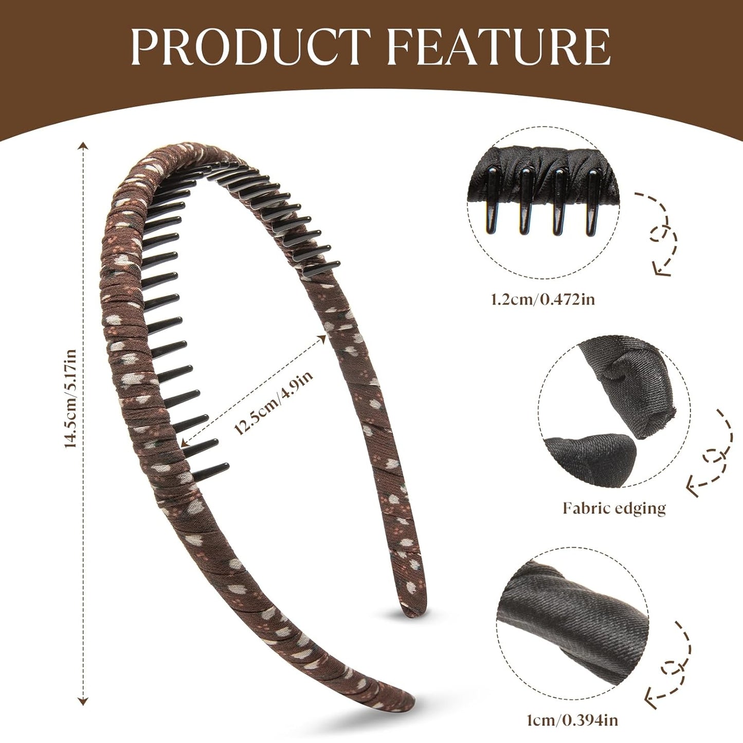 Multicolor Protection Resin Hair Comb & Headband Set - 4 Stylish Colors for Women
