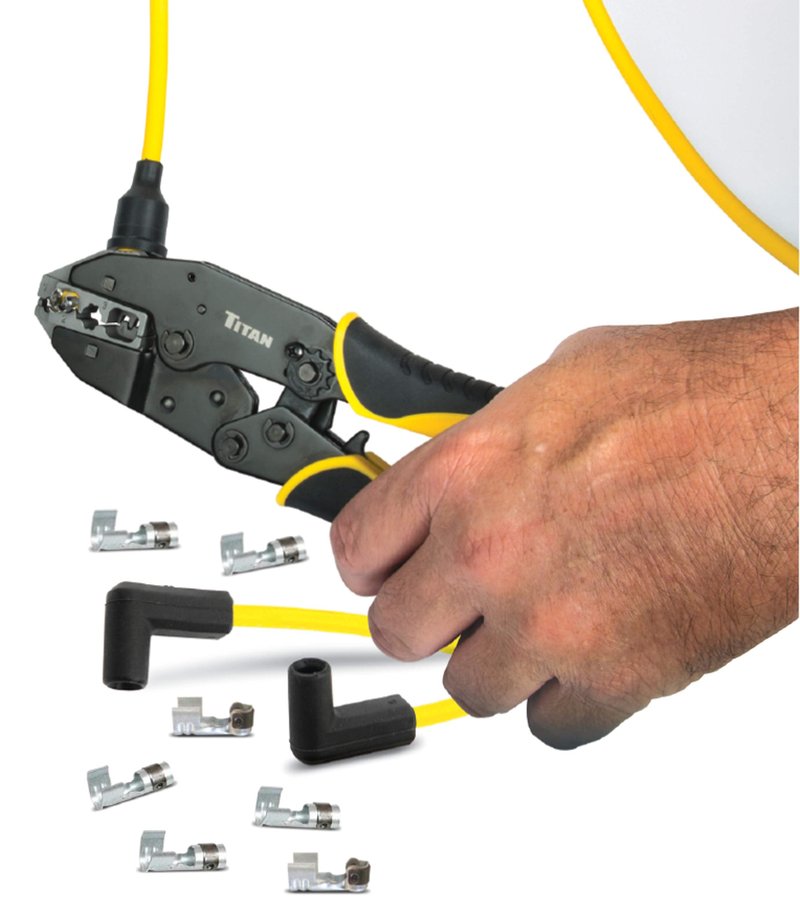Titan 11950 Ratcheting Wire Terminal Crimping Set, 7-Piece