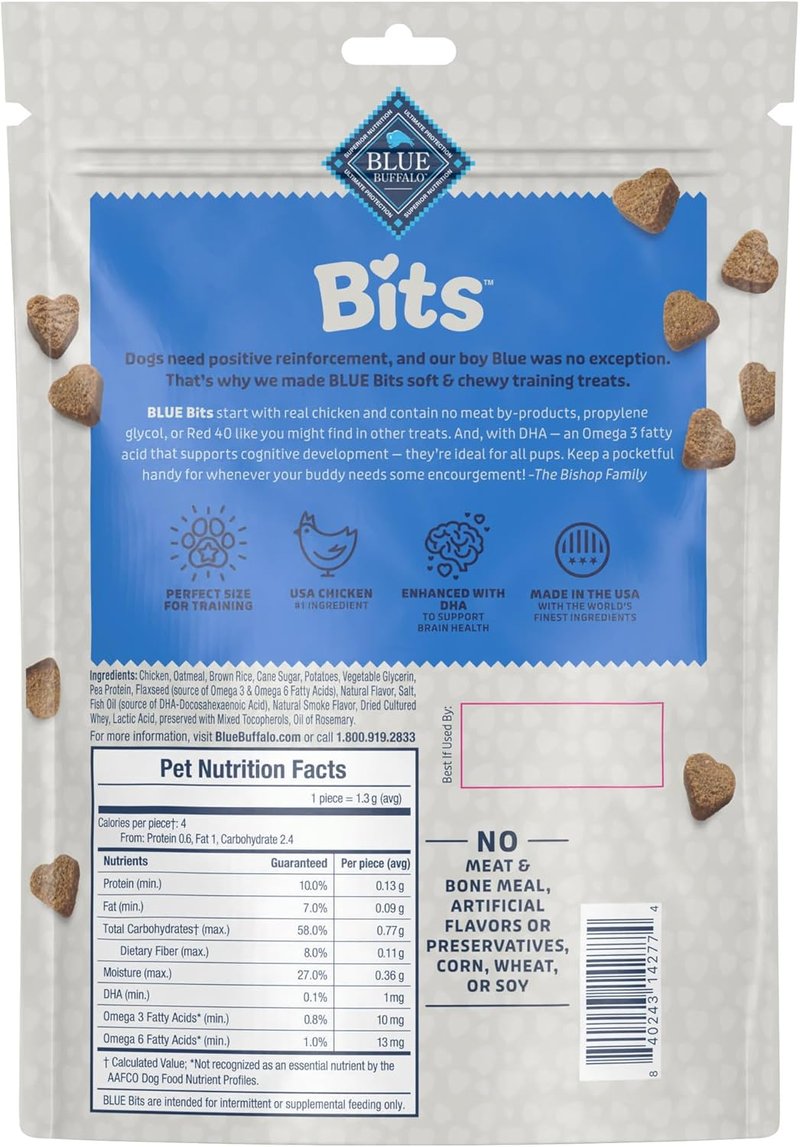 Blue Buffalo Soft Dog Training Treats - Natural Chicken Recipe with DHA | 19 oz Bag