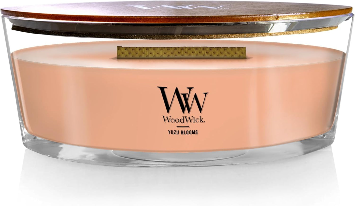 WoodWick Medium Hourglass Candle - White Tea & Jasmine Scent | 9.7oz, Crackling Burn, Perfect for Gifting (Pack of 4)