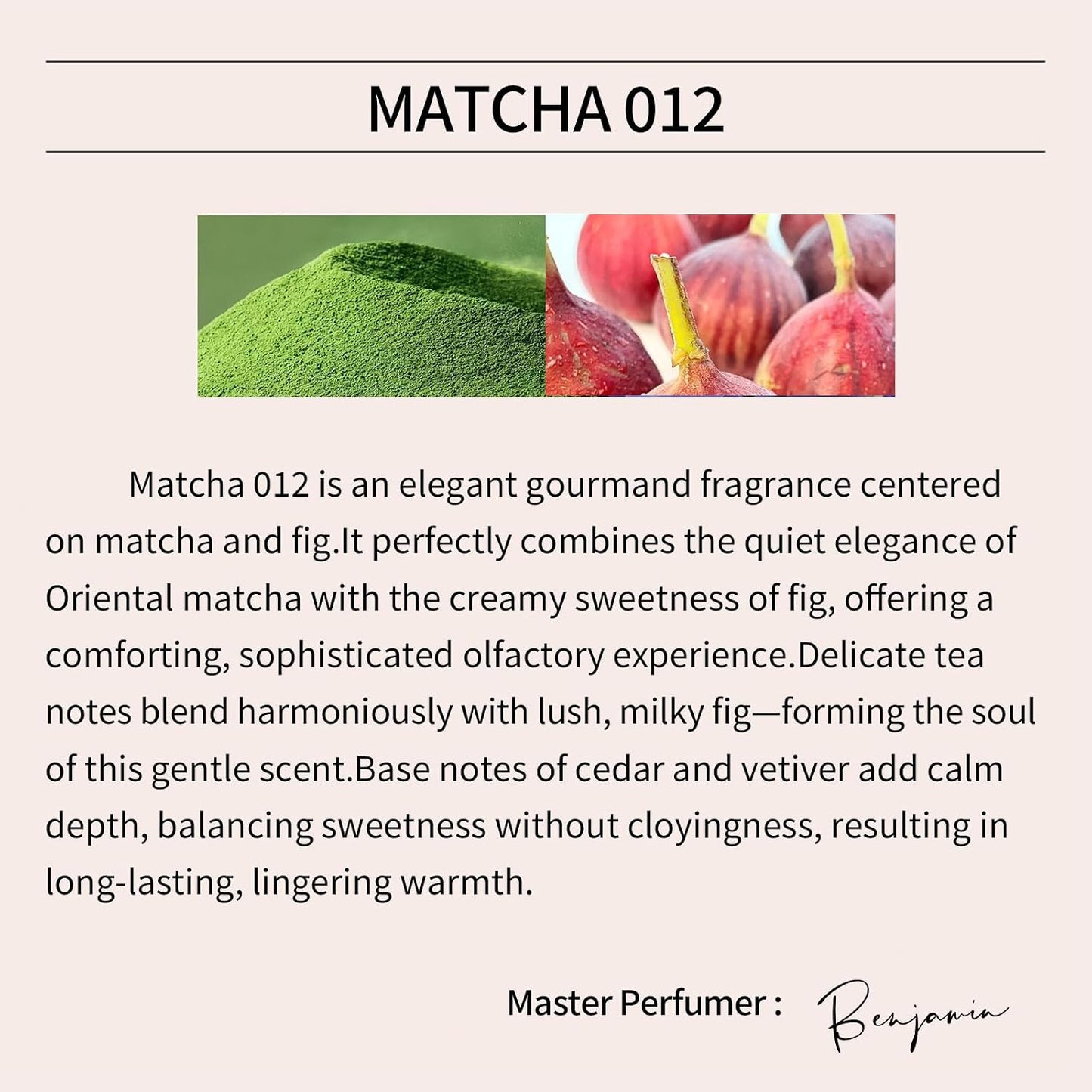 Matcha 012 Perfume - Unisex Oriental Fragrance with Matcha Tea, Fig & Cedar | 3.4 oz / 100 ml