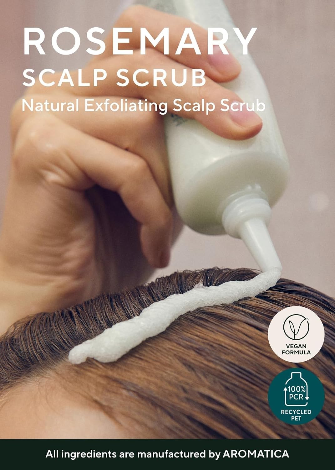 Aromatica Rosemary Scalp Scrub - Exfoliating Treatment for Oily Scalp | 5.82oz / 165g