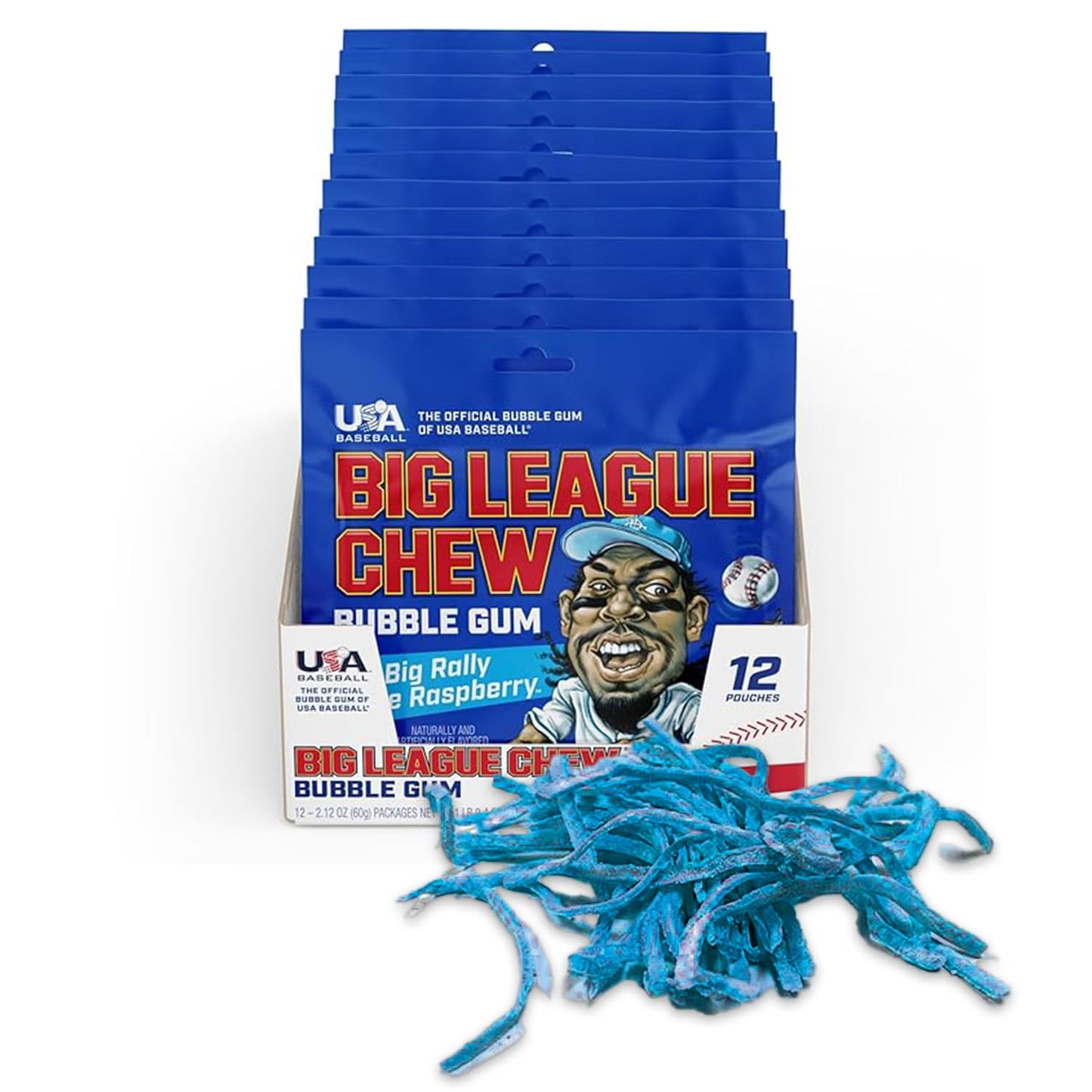 Big League Chew Outta Here Original Bubble Gum - Classic Ballpark Flavor | Perfect for Baseball Games, Teams, Concessions, Parties, and More | Pack of 12 Bags (2.12oz Each)"

Rewritten Product Title: "Original Bubble Gum - Big League Chew Classic Ballpark