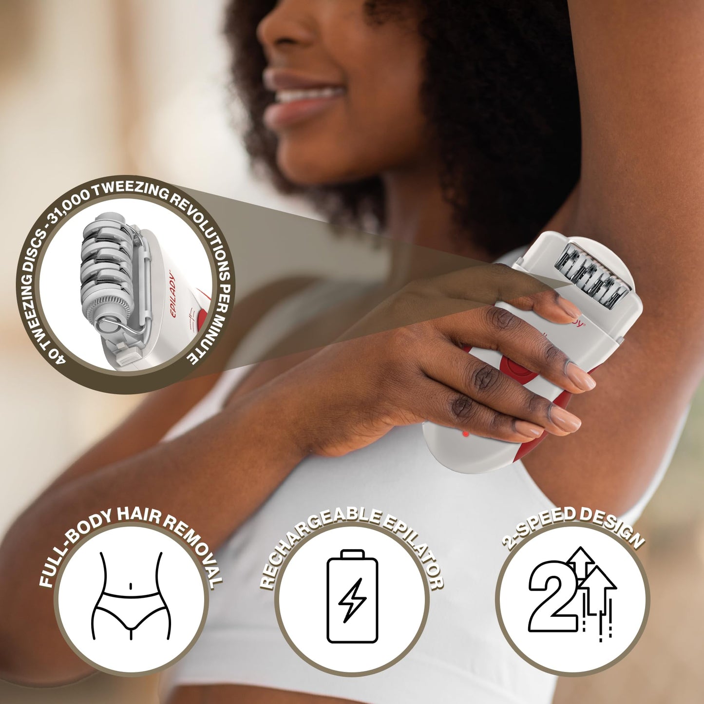 Epilady Legend 4th Generation and Epilady Esthetic Facial Epilator - Bundle Kit Value Pack