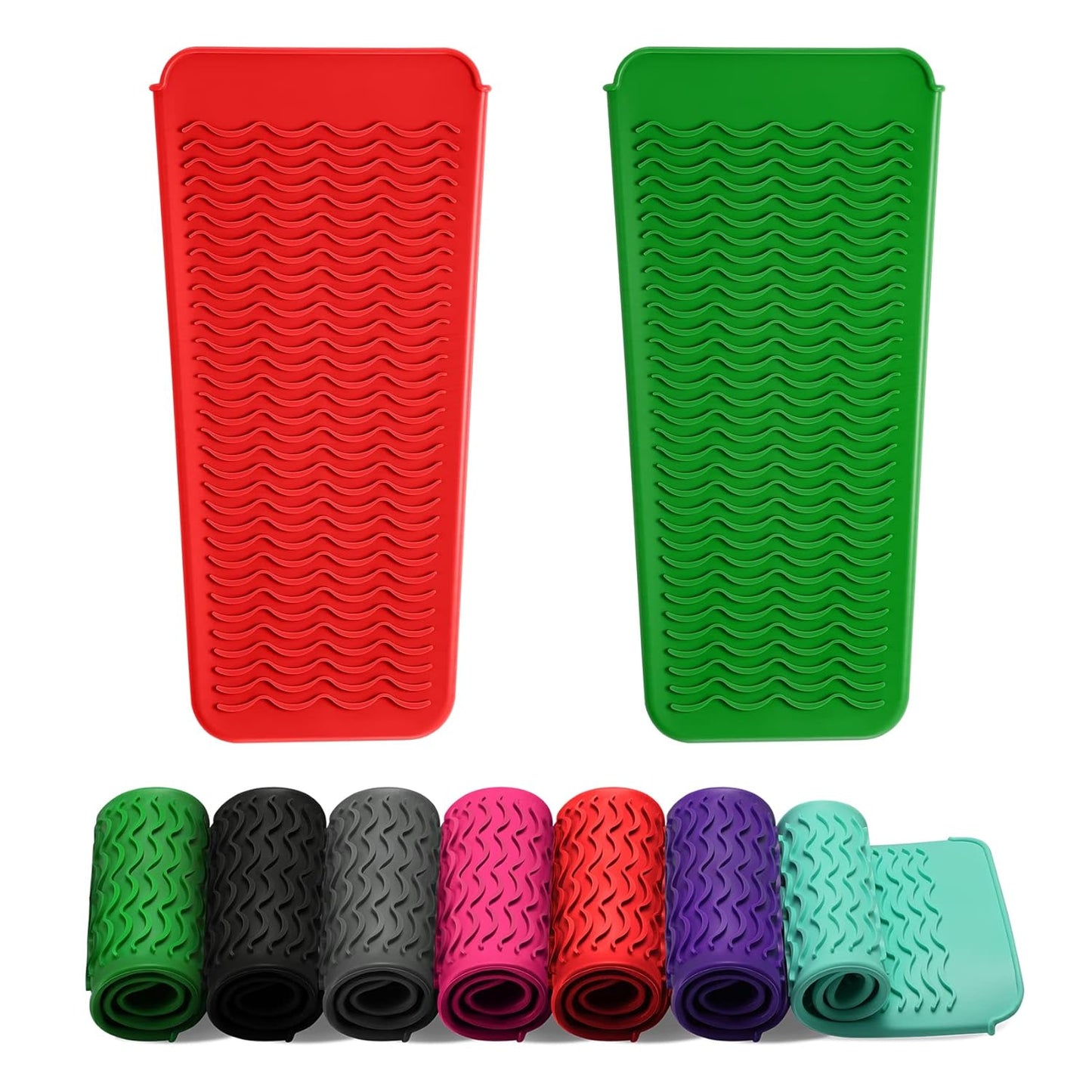 ZAXOP Silicone Mat Pouch for Flat Iron & Curling Iron - Heat-Resistant, Black
