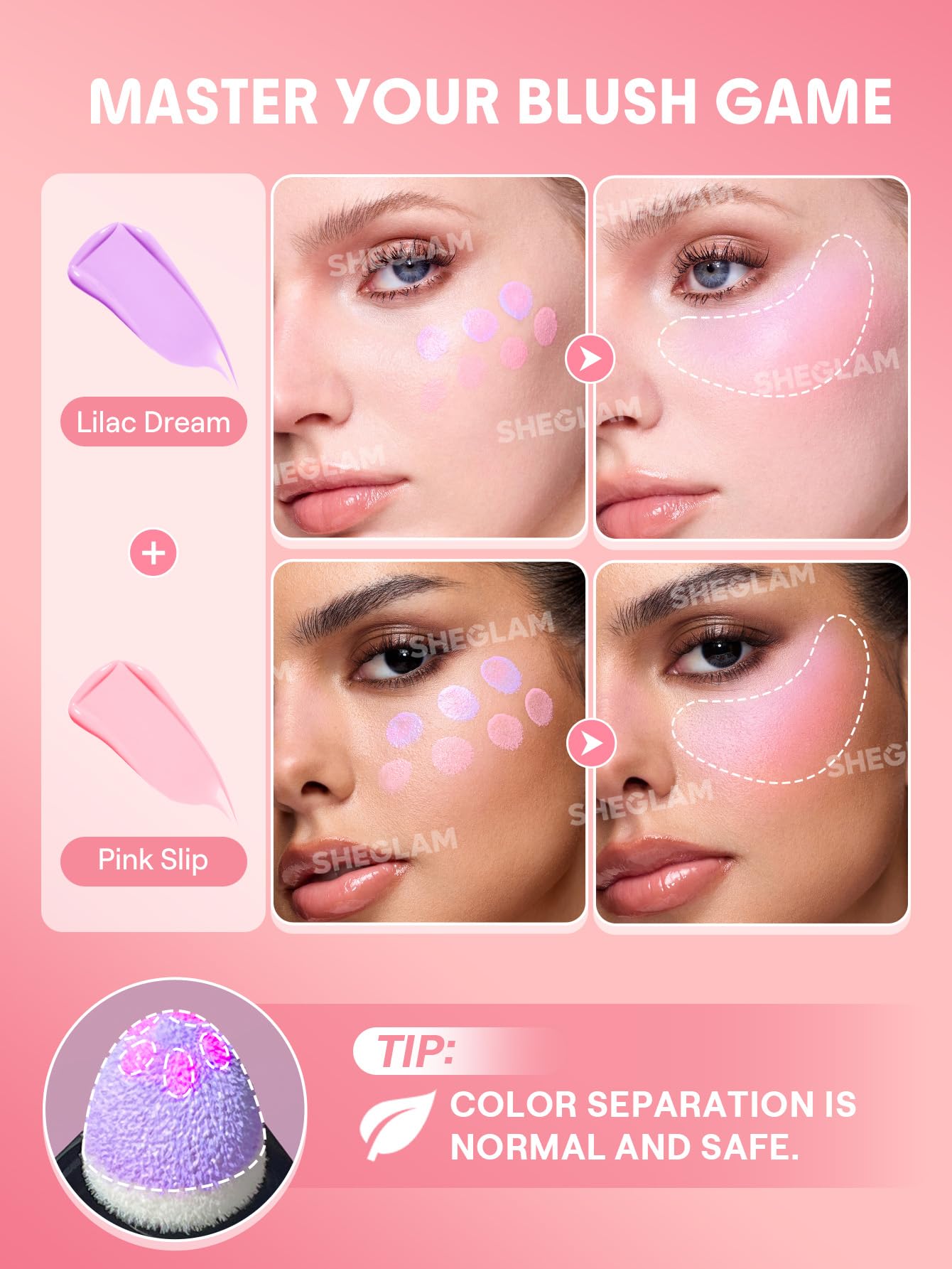SHEGLAM Color Bloom Liquid Blush-007 Pink Slip