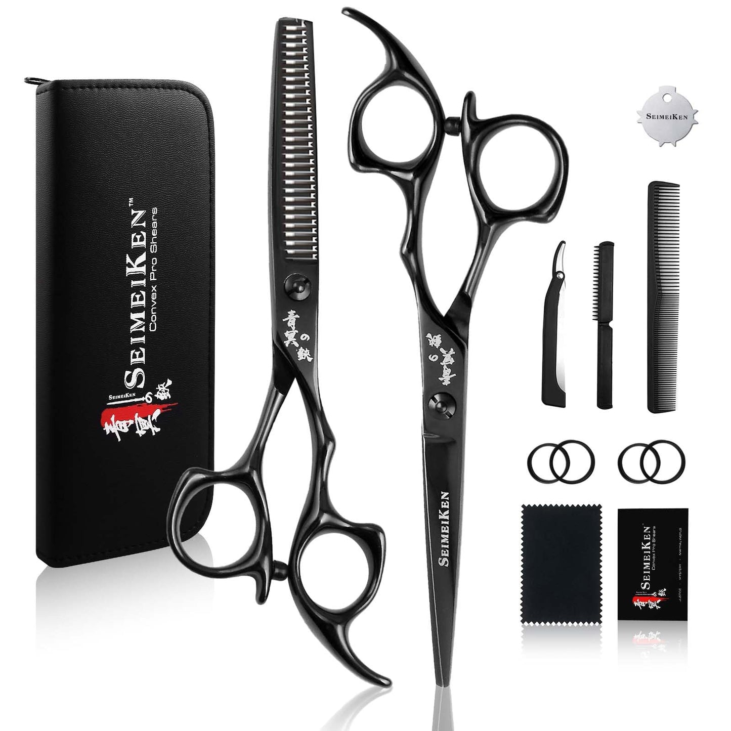 Professional Hair Scissors, 6" Japanese 440C Hair Cutting & Thinning Shears