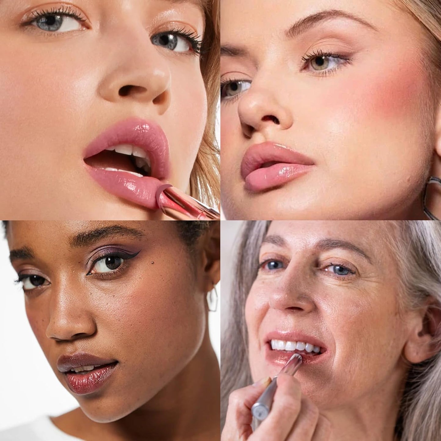 Tinted Lip Balm - Sheer Lightweight Lip Stain for All Skin Tones | Natural Cherry Tint, Pack of Black & Pink