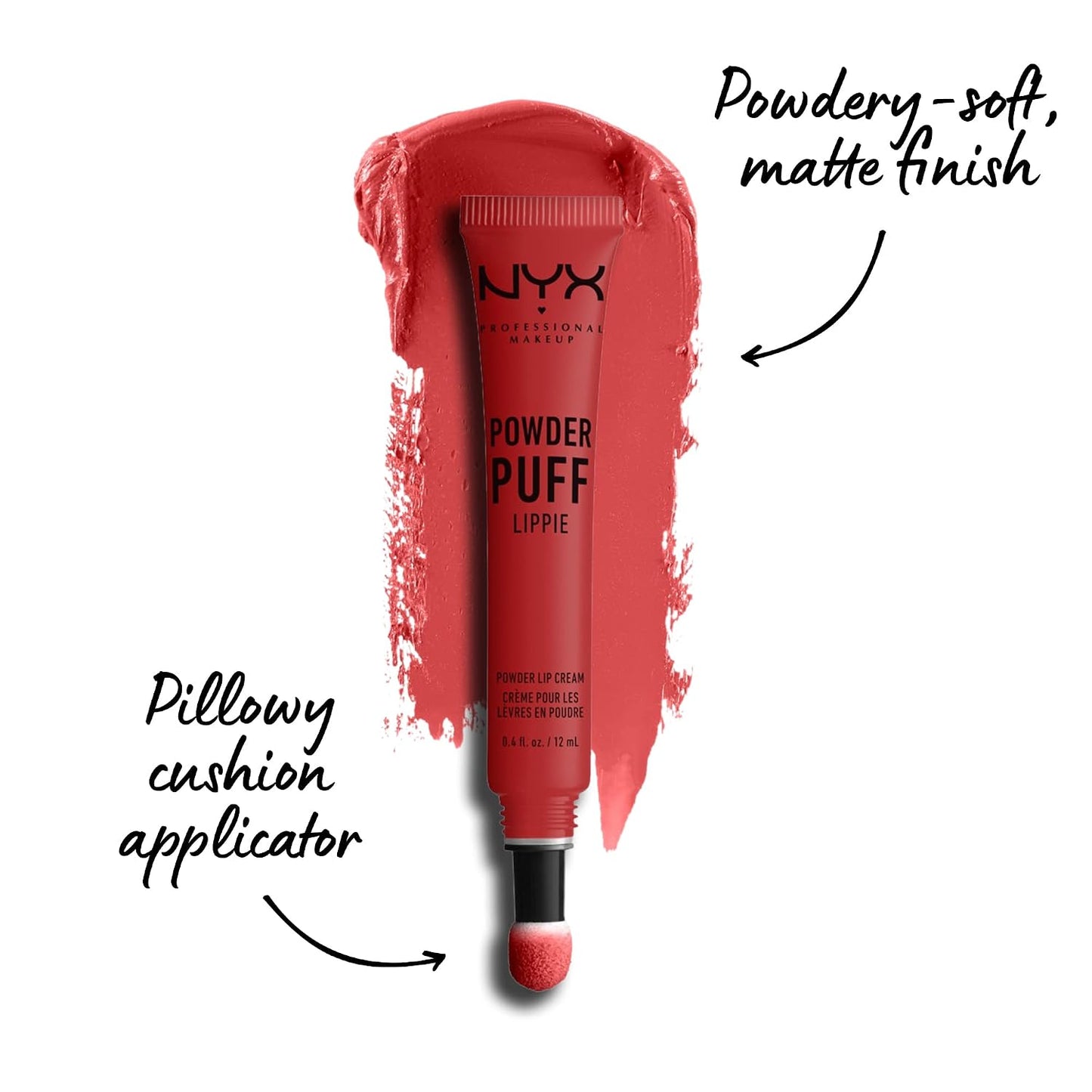 NYX Powder Puff Lippie Lip Cream - Liquid Lipstick in Puppy Love | Warm Medium Peach Shade