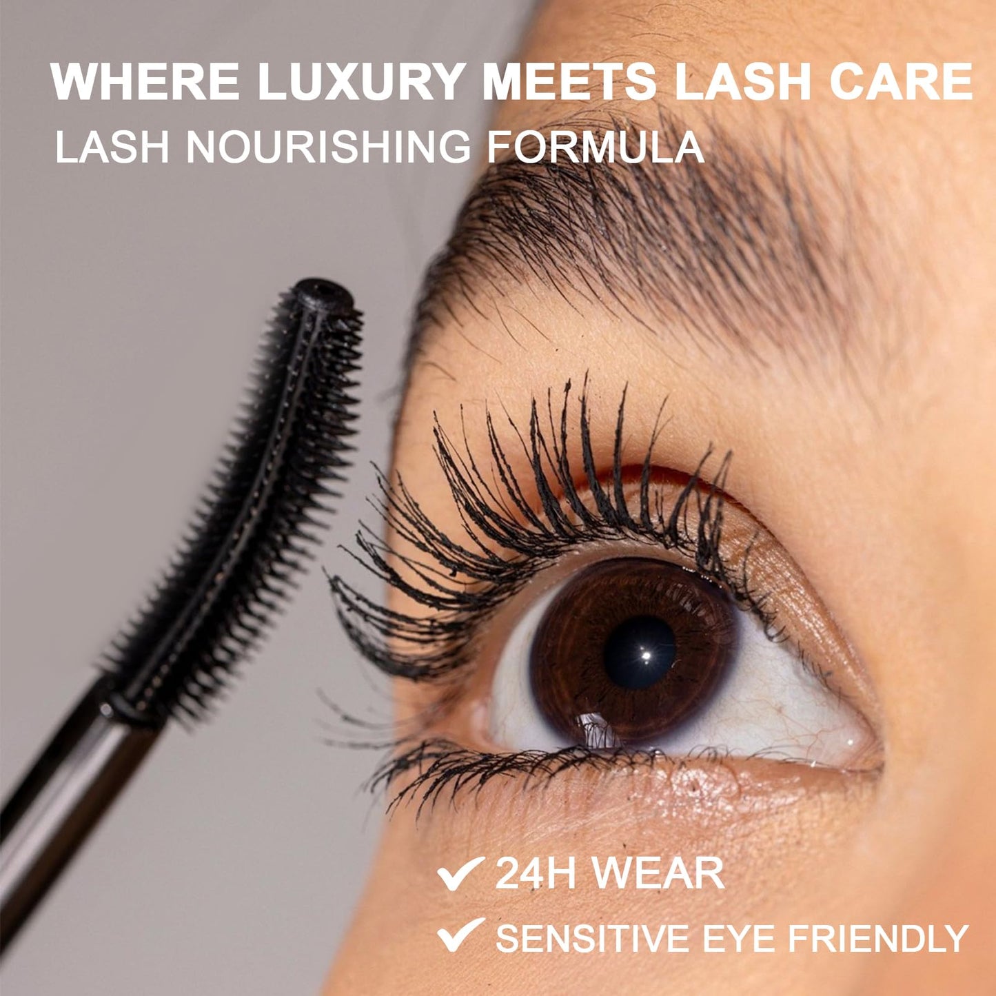 MYSTER ROSEY Mascara for Older Women, Tubing Mascara Black - Lengthening, Volumizing & Curling, Smudge-Proof, Washable, Add Jojoba Oil and Castor Oil, Vegan & Cruelty-Free - 0.4 Fl Oz (Pack of 1)