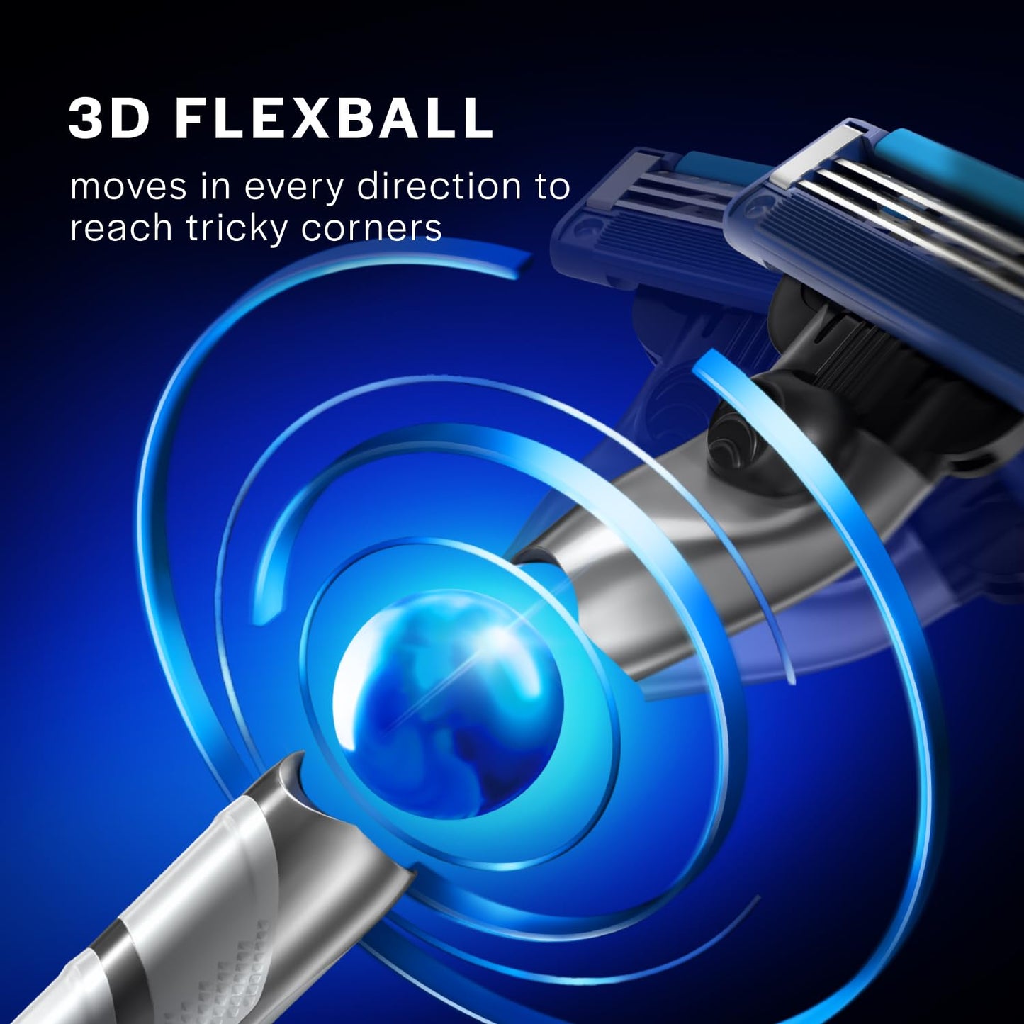 Gillette Mach 3 Turbo Razor for Men - Comfortable Shaving with Flexiball & Anti-Friction Blades | Sensitive Skin Care