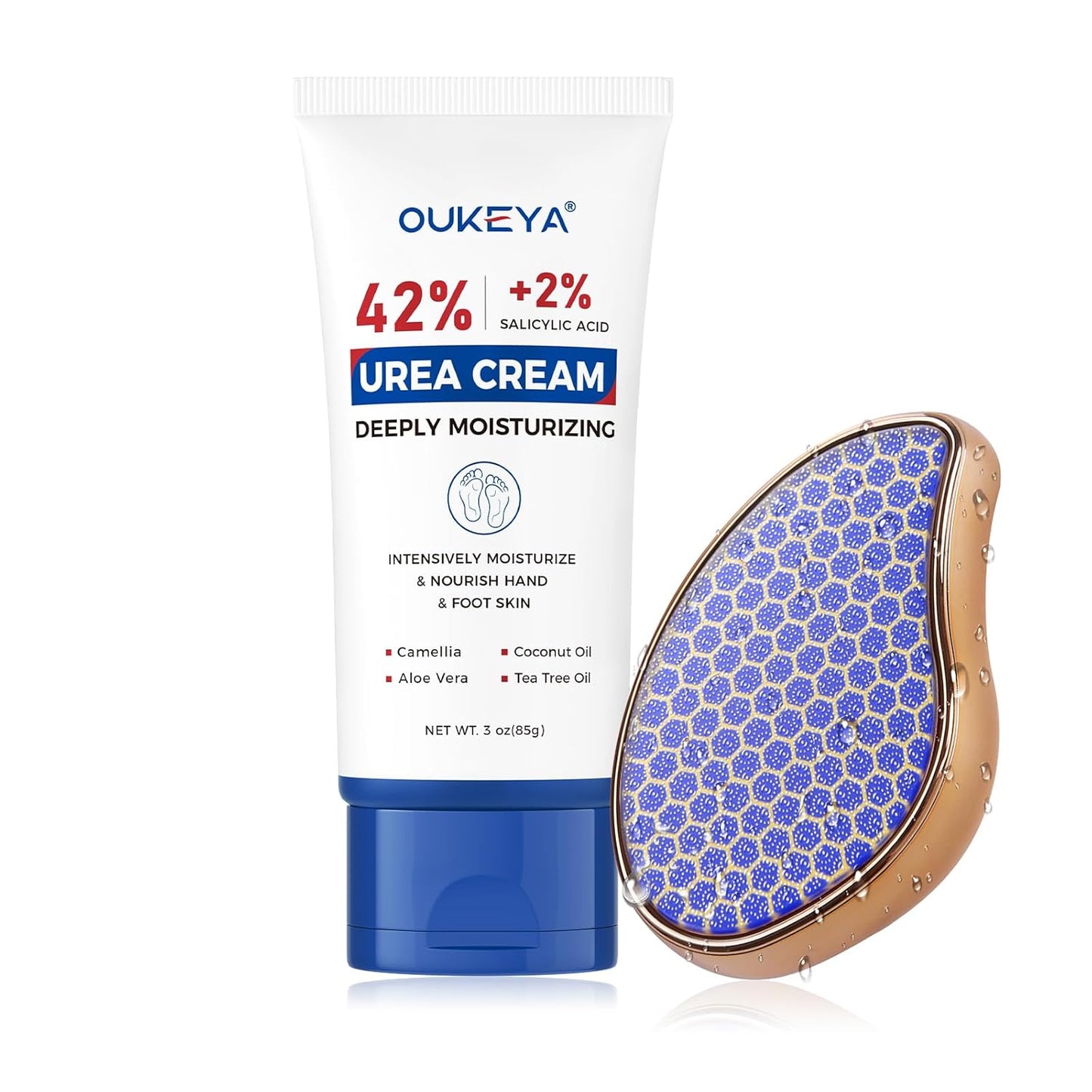 Urea Cream 42% with 2% Salicylic Acid - Deep Moisturizing Foot & Hand Cream | 3 Oz for Dry, Cracked Skin