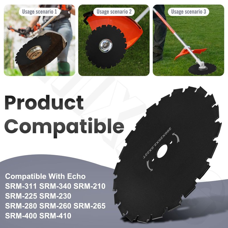 ZHIXING 99944200131 8" Steel Brushcutter Blade 20 mm (22 Tooth) Center Hole Compatible with Echo 99944200130 SRM-311 SRM-340 SRM-210 SRM-225 SRM-230 SRM-280 SRM-260 SRM-400 SRM-410 Trimmers