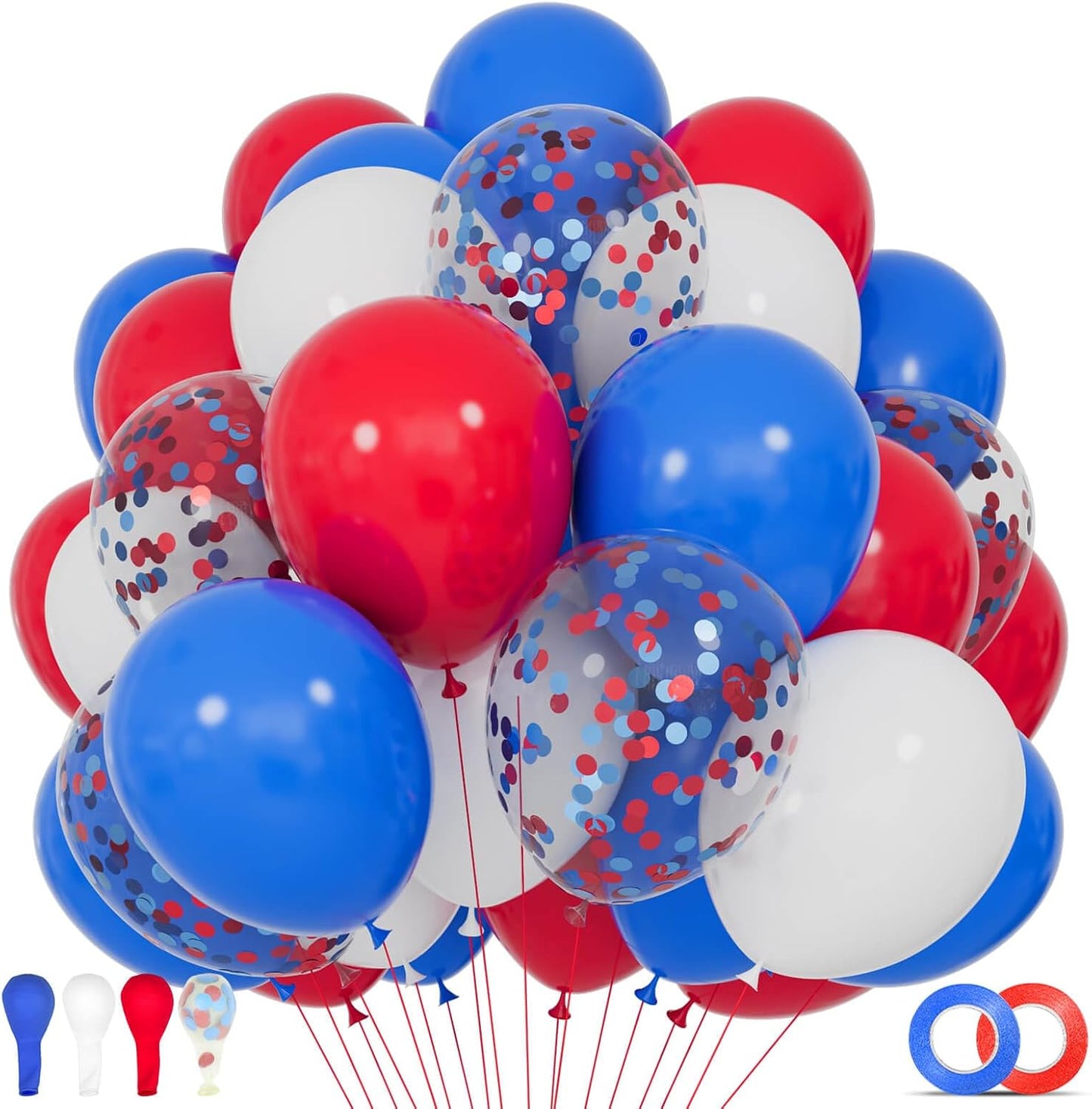 68Pcs Pink & Purple Balloons - 12 Inch Metallic Latex Balloons with Confetti & Ribbons | Perfect for Weddings, Birthdays & Baby Showers