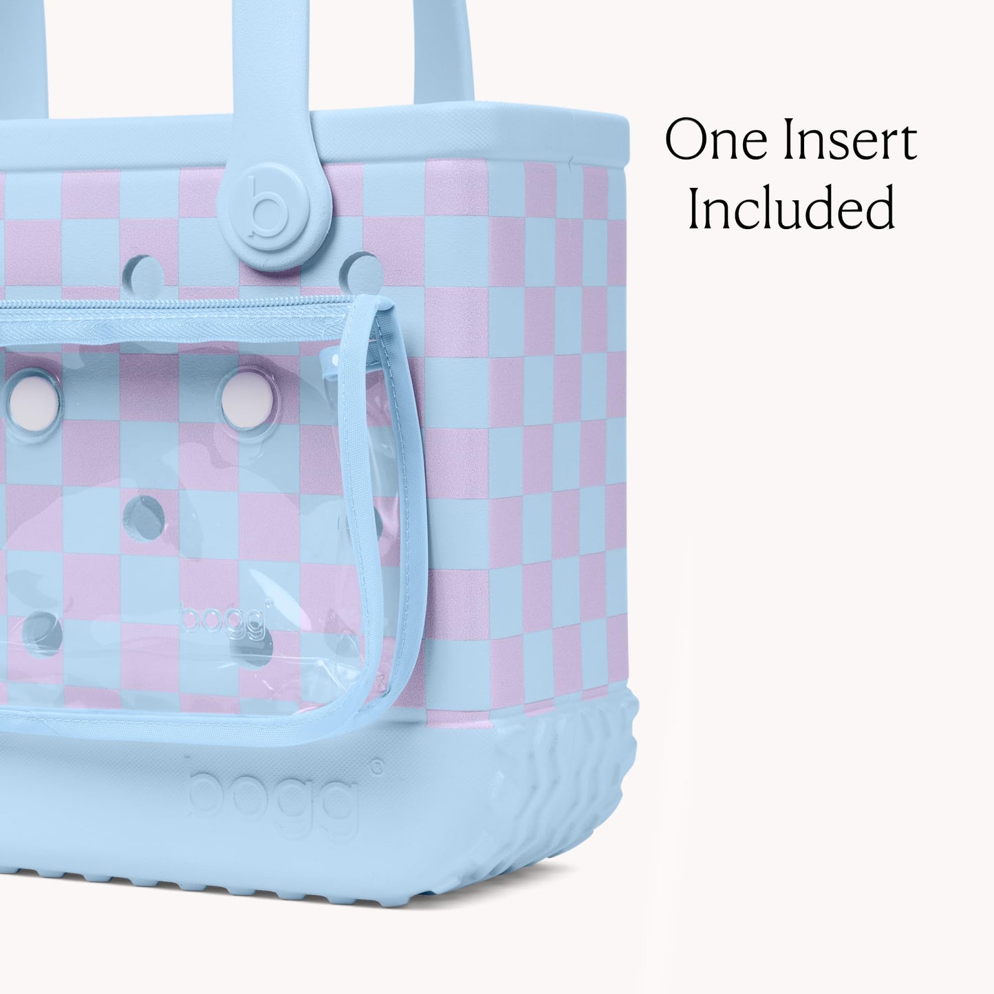 BOGG BAG Bitty Small Tote – 11” x 8.5” x 4.5” – Durable, Washable, Tip-proof – Beach, Pool, Boat, Work, Sports (Checker Out)