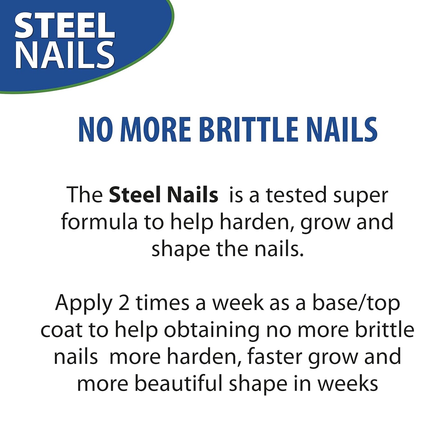 Steel Nails Hardener | Strengthen Nails with Keratin, Calcium & Garlic Extract
