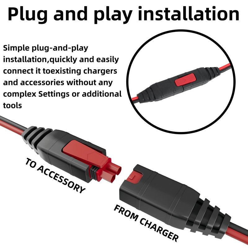 GC004 X-Connect 10Ft fit for NOCO Battery Charger Accessories,Extension Cable Accessory for Genius Smart Battery Chargers Cable,Compatible with GENIUS1, GENIUS2,G750, G1100, G3500, G7200