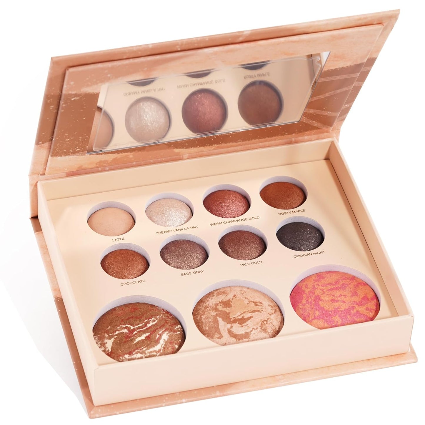 Portable Eyeshadow Palette - High Pigment Matte & Shimmer Shades | Smooth Blendable Formula, Travel-Friendly