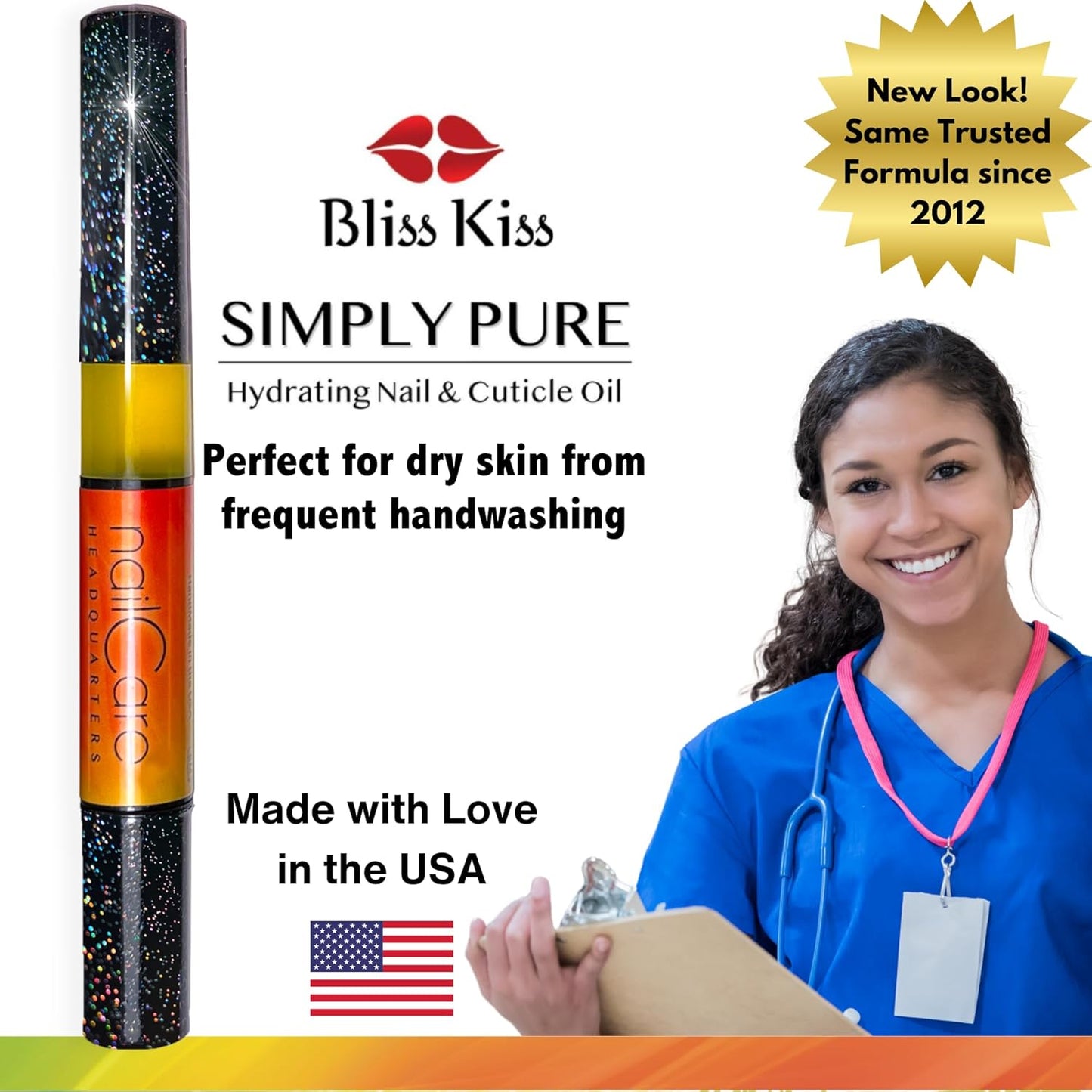 Simply Pure Cuticle Oil Pen - Nail Strengthener & Growth Serum with Jojoba | Bali Mango Fragrance
