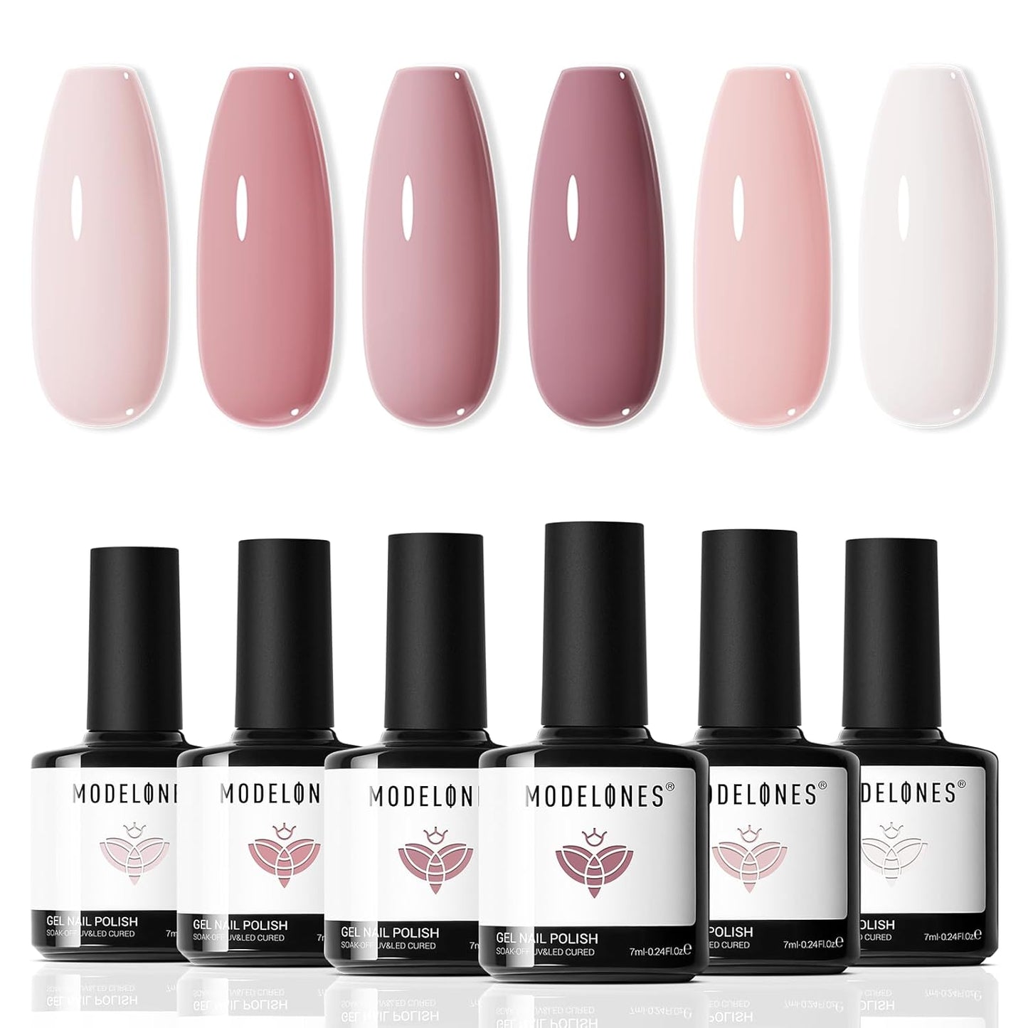 Gel Nail Polish Set - 6 Pastel & Neon Colors for DIY Manicure | Soak Off, LED Compatible
