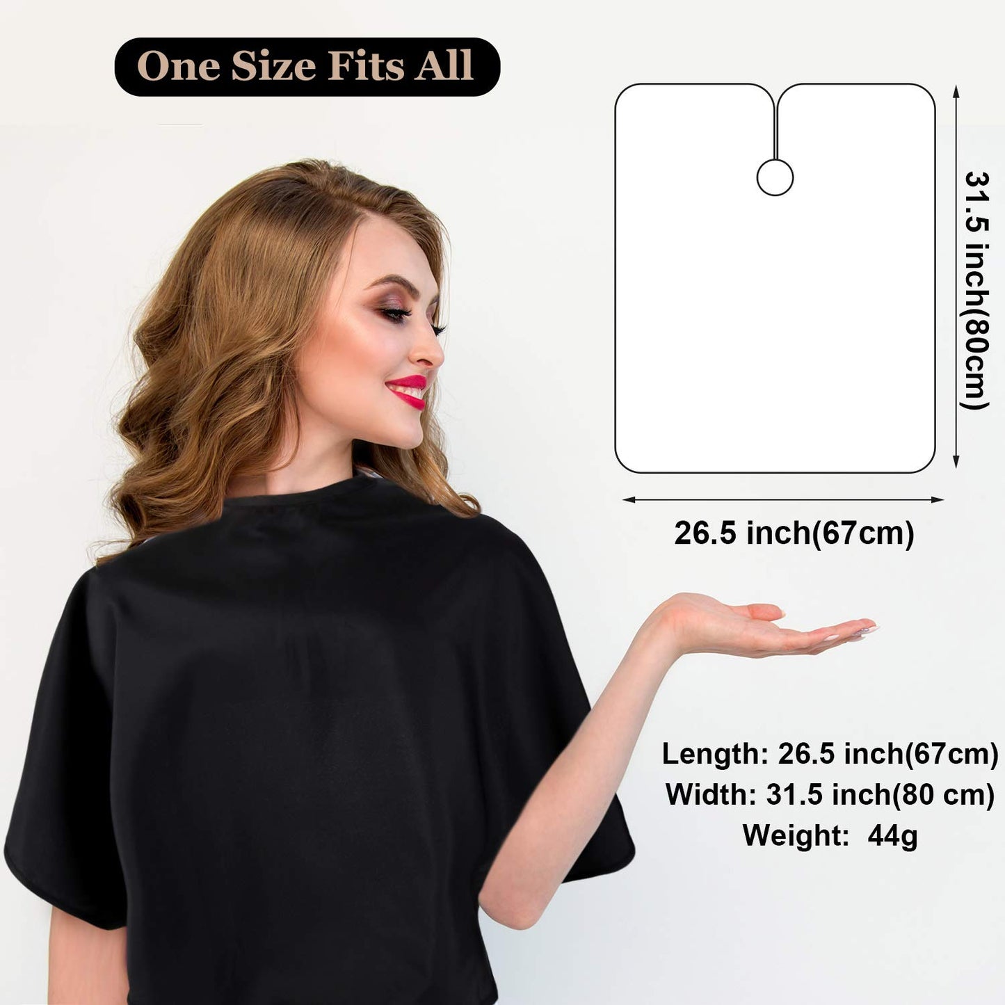 Syhood 2 Pcs Makeup Cape Short Haircutting Hair Dye Cape Waterproof Beauty Salon Shampoo Bib Hairstylist Barber Hairdresser Smock Styling Comb out Beard Shave for Client Artist