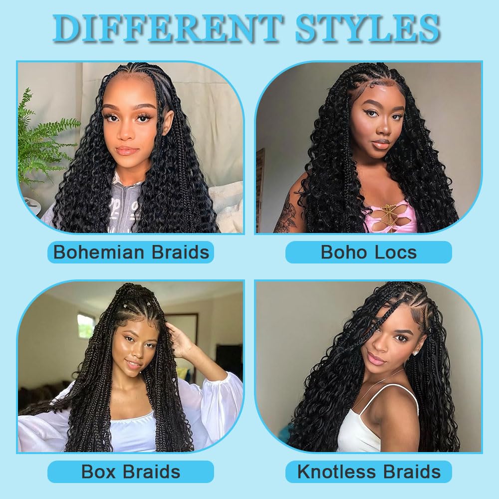 Color 4 Human Braiding Hair For Boho Braids Dark Brown Loose Deep Wave Bulk For Boho Braids 150G 20 Inch Chocolate Brown Curly Bohemian Hair For Braiding