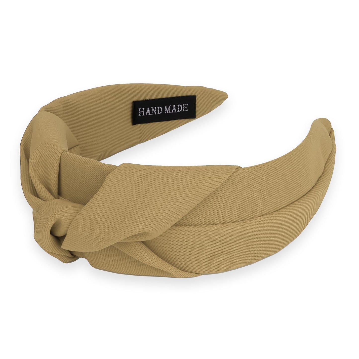 Amariver Khaki Headband Knotted Wide Headband for Women Top Knot Hair Band Non-slip Head Band Soft Fashion Hair Accessories for Women Girls
