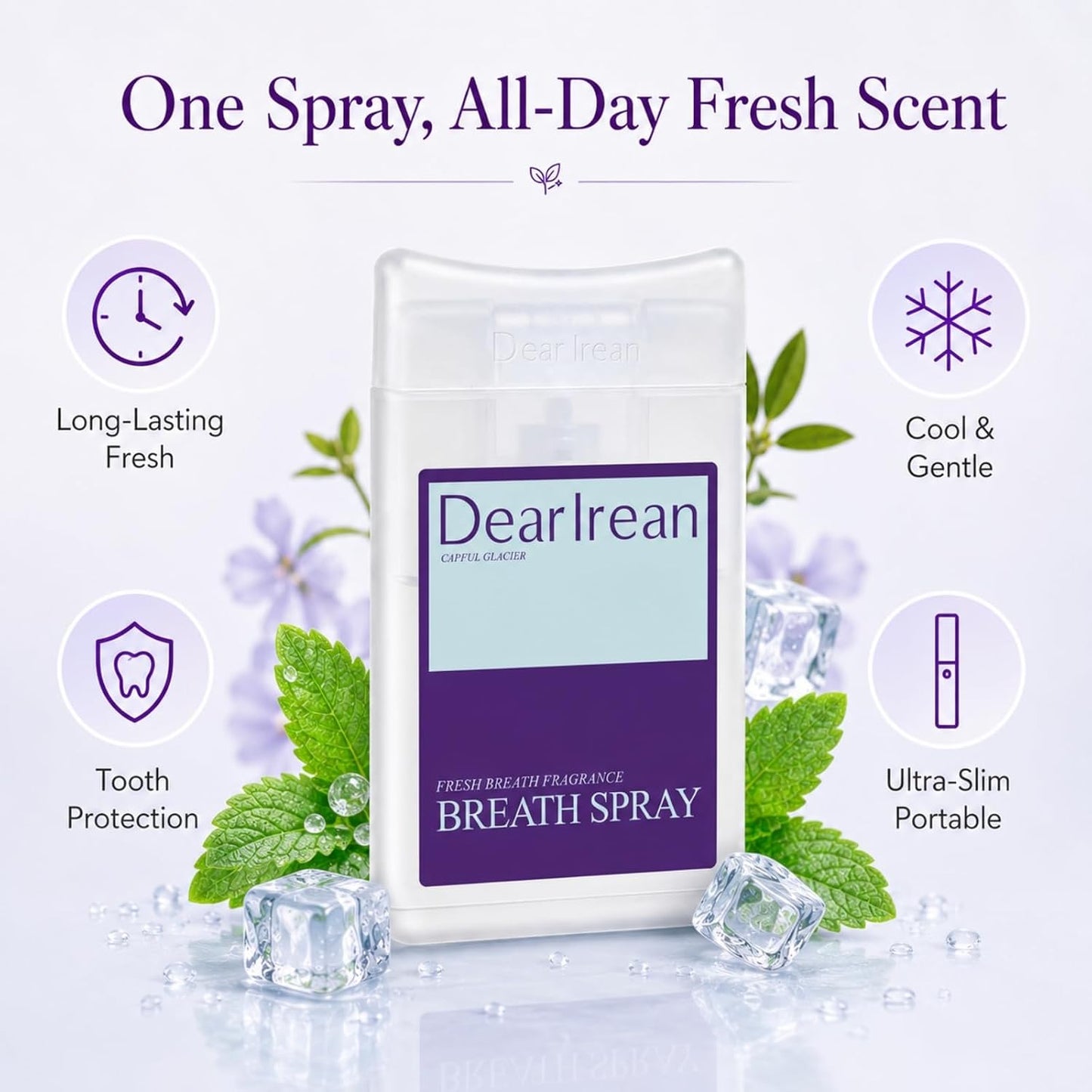 Breath Spray - Bad Breath Treatment for Adults | Dry Mouth Relief, Alcohol-Free, Cool Mint, 0.57 Oz
