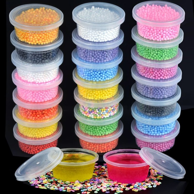 Augshy 40 Pack 4Oz Slime Containers with Lids, Jello Shot Cups Condiment Containers Plastic Portion Cups with Lids for Salad Dressing Food Storage Containers