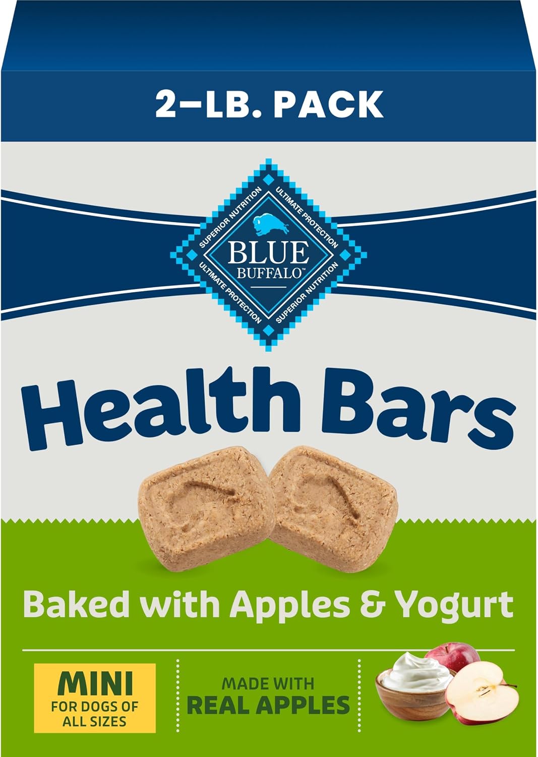 Blue Buffalo Dog Treats - Pumpkin & Cinnamon Crunchy Health Bars | Oven-Baked, Natural Ingredients, 16 oz.
