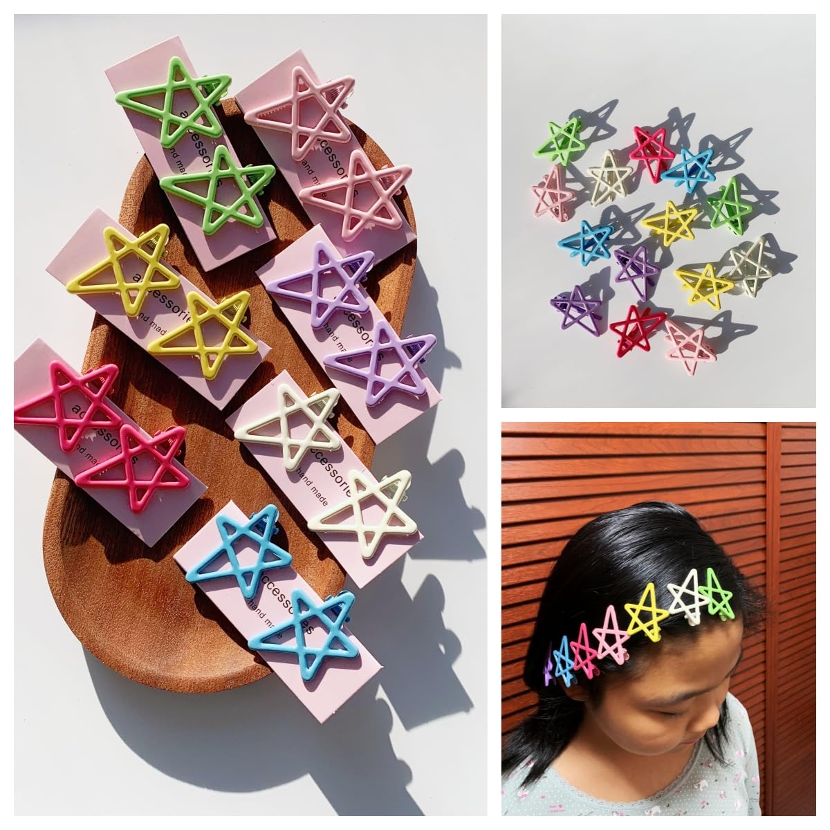 Cute Metal Star Hair Clips - 14 PCS No-Slip Barrettes for Thick & Thin Hair | Perfect for Women & Girls