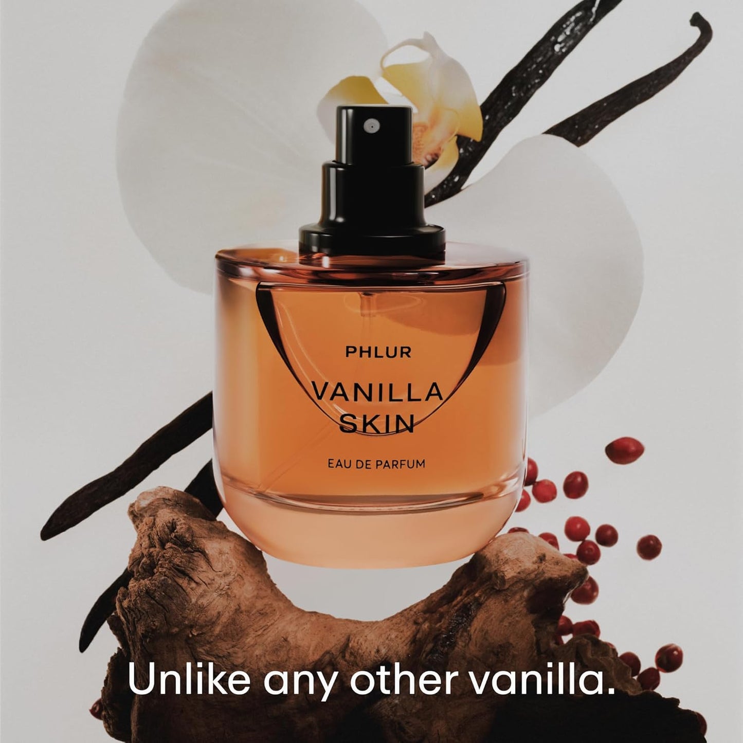Vanilla Skin Perfume - Unisex Warm Vanilla Eau de Parfum | 50 mL with Pink Pepper, Cashmere Wood & Sandalwood