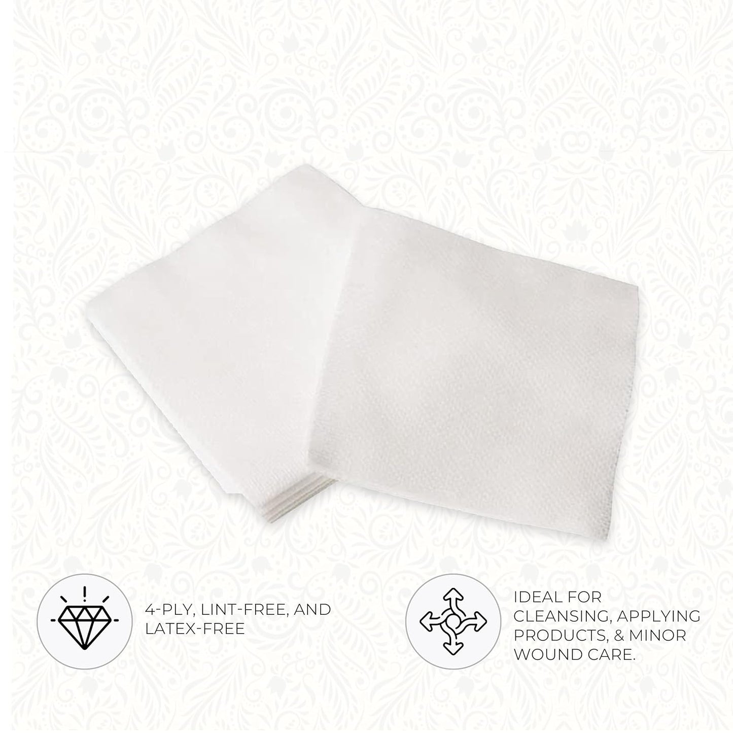 All-Purpose Lint-Free Esthetic Wipes - Soft & Durable Non-Woven | 4" x 4", 200-Count for Salon & Spa Use