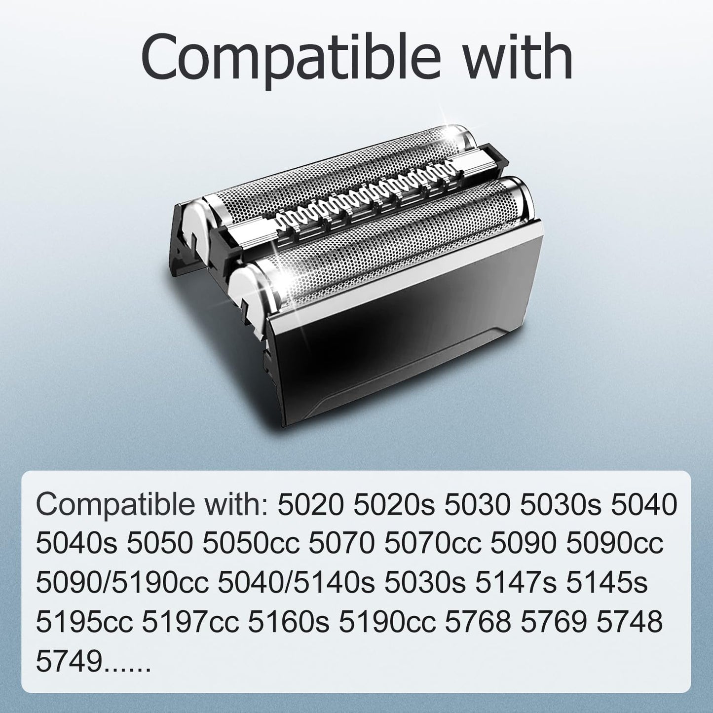 Pinkind 52B Replacement Shaver Head for Braun Series 5,Shaving Razor Head Suitable for Braun S5 5020, 5020s, 5030s, 5040, 5040s, 5050, 5050cc, 5070, 5070cc,5090cc, 5140s, 5145s, 5147s-Not for S5 53B