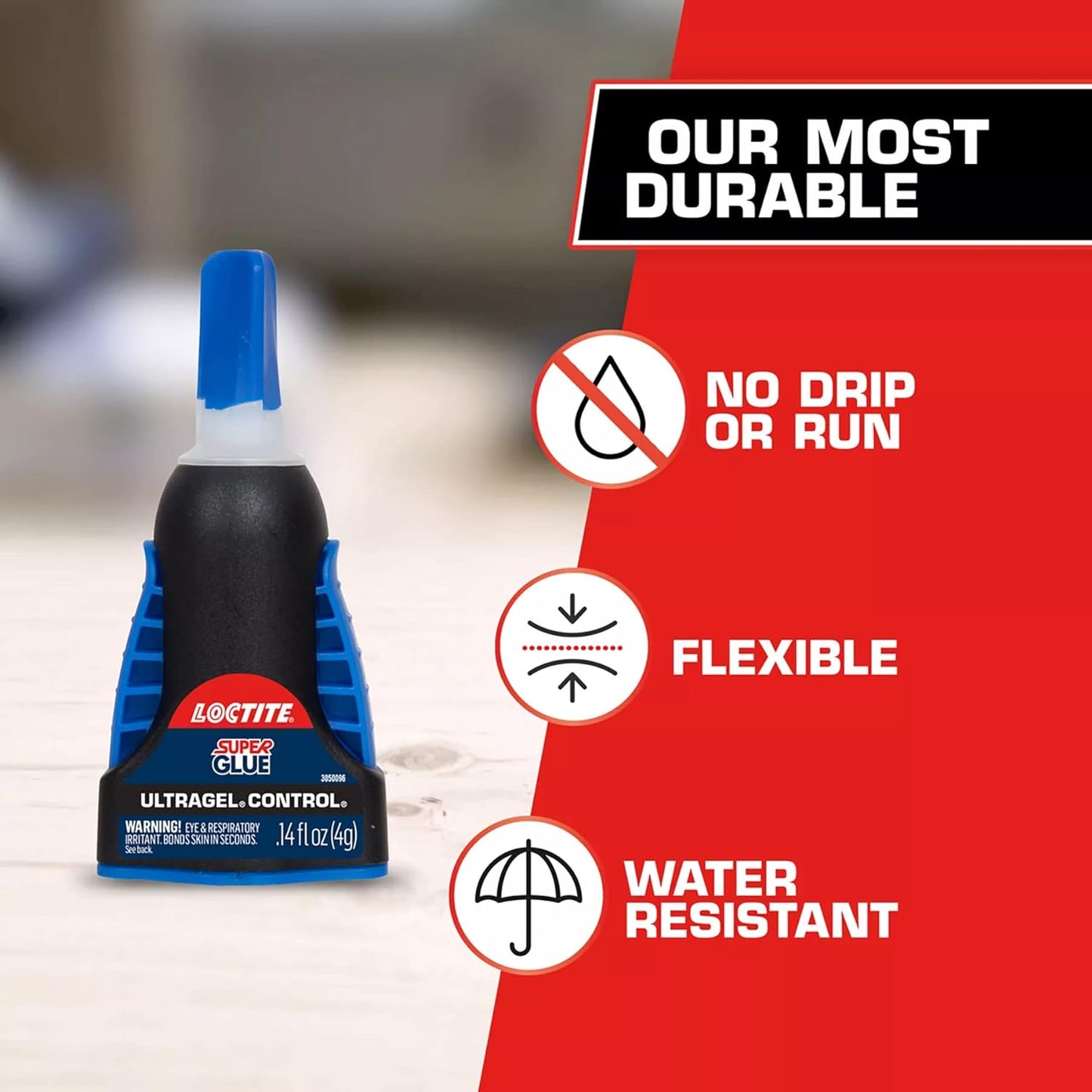 Loctite Super Glue Ultra Gel Control - Clear Cyanoacrylate Adhesive for Plastic, Wood & Metal | 0.14 fl oz